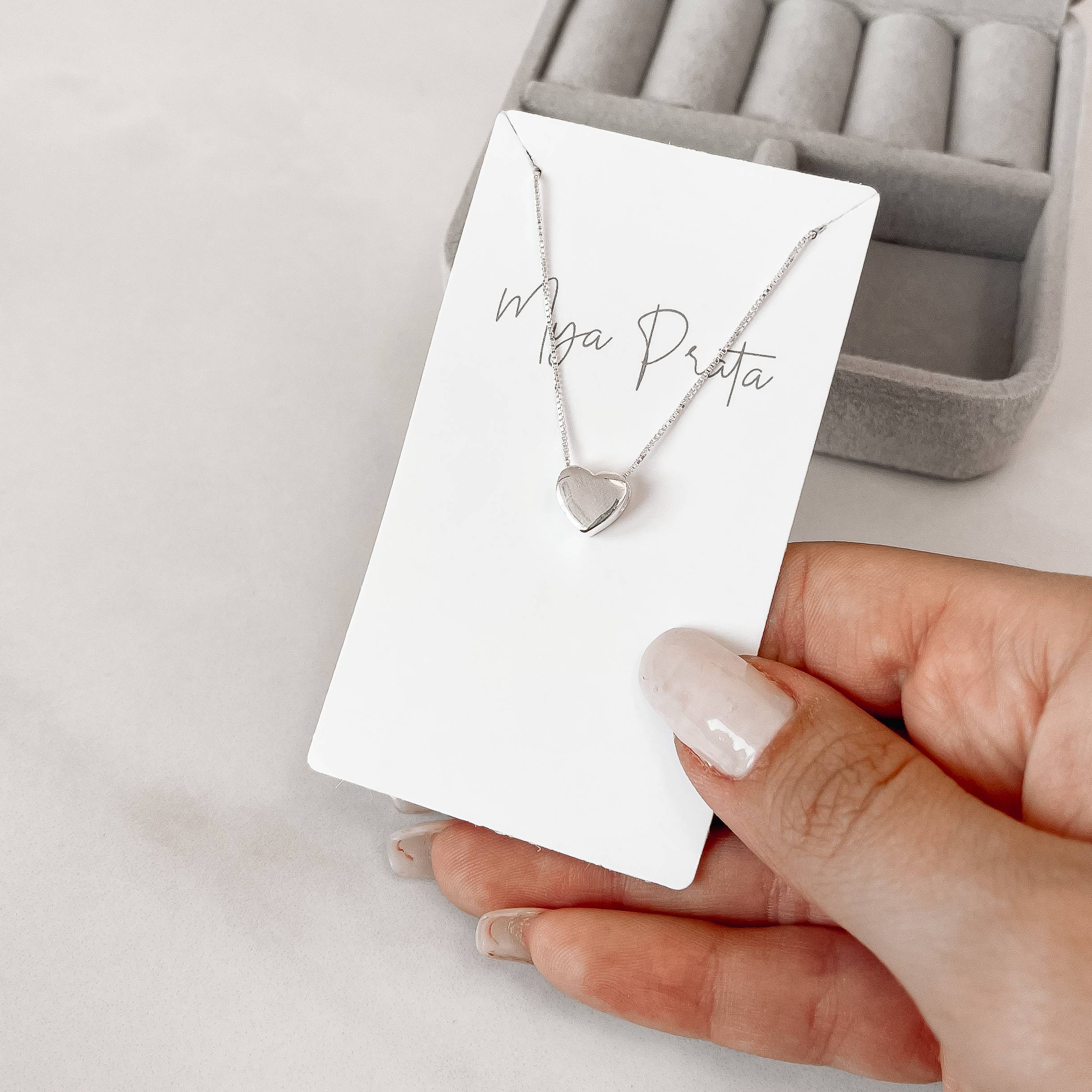 Imagem Colar coração 9mm 40cm