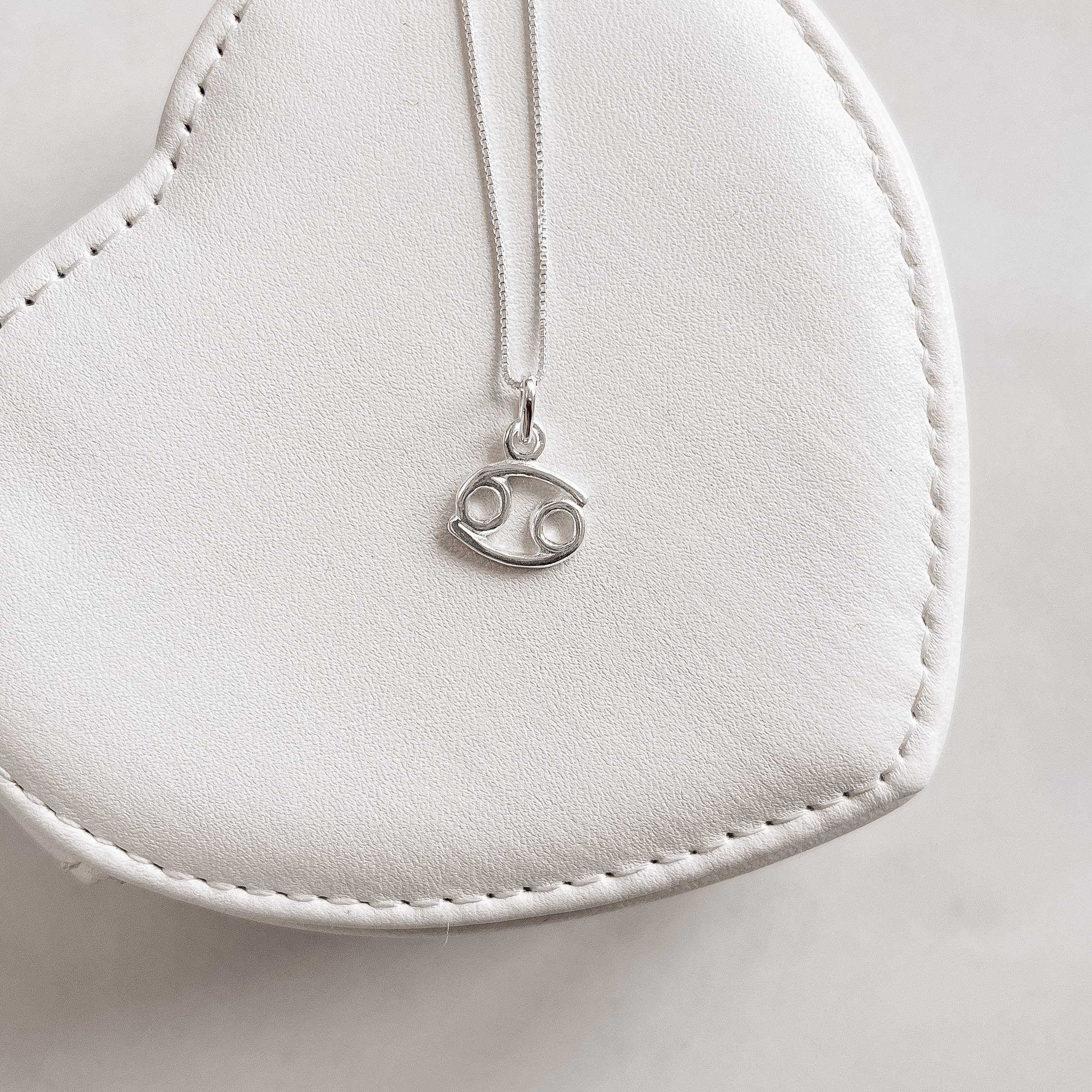 Colar pingente signo Câncer 11mm 45cm