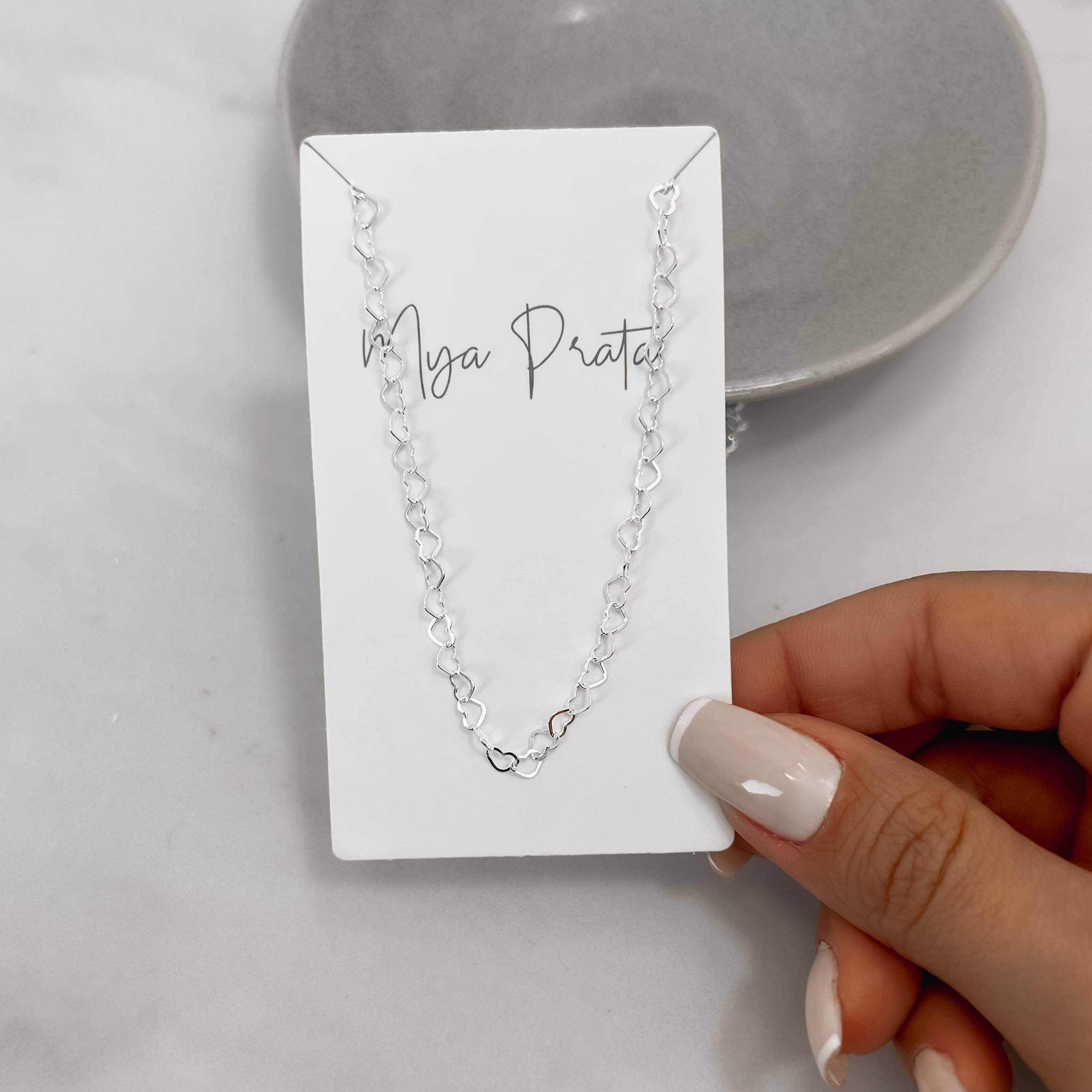 Corrente coração 4.4 50cm