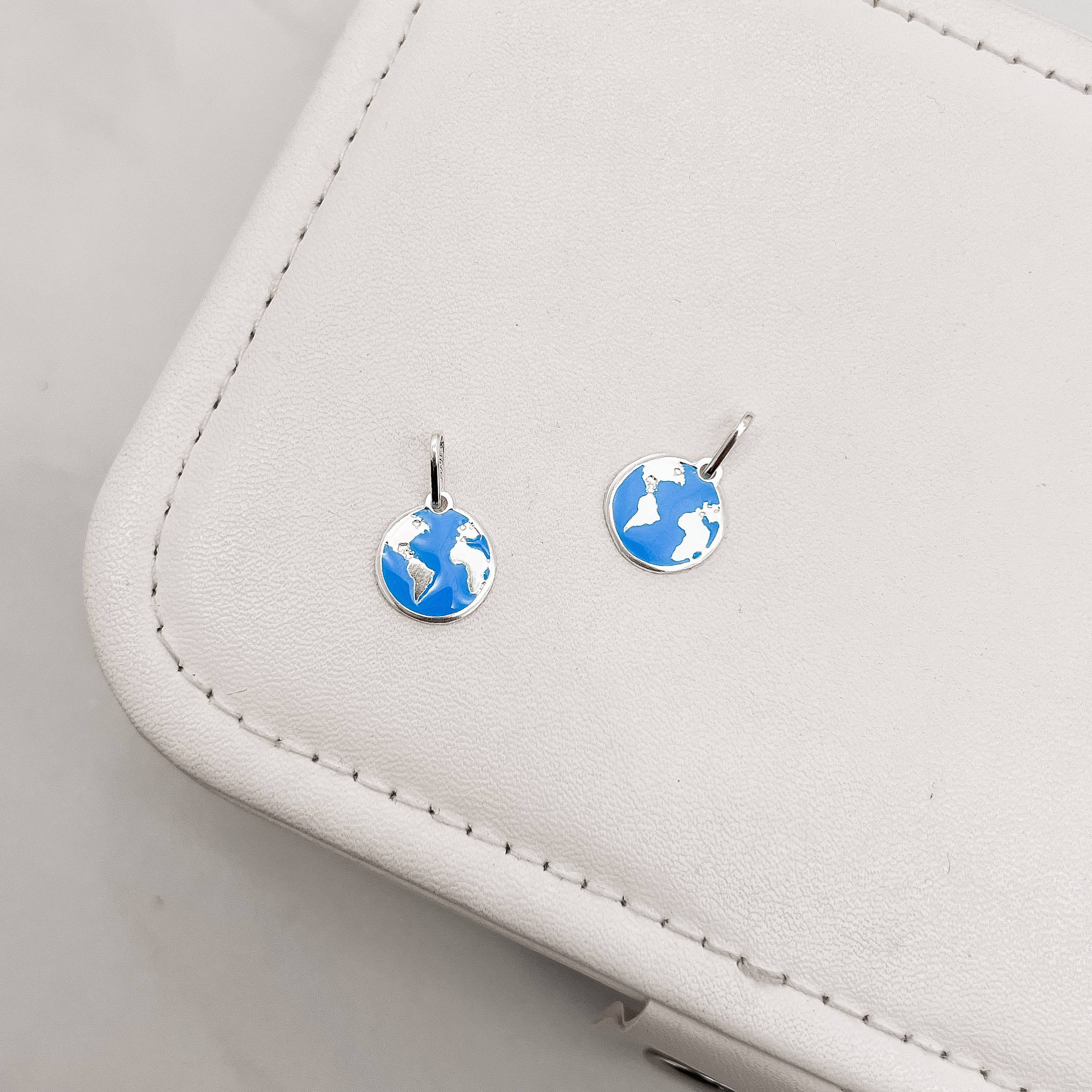 Pingente planeta Terra 12mm resina