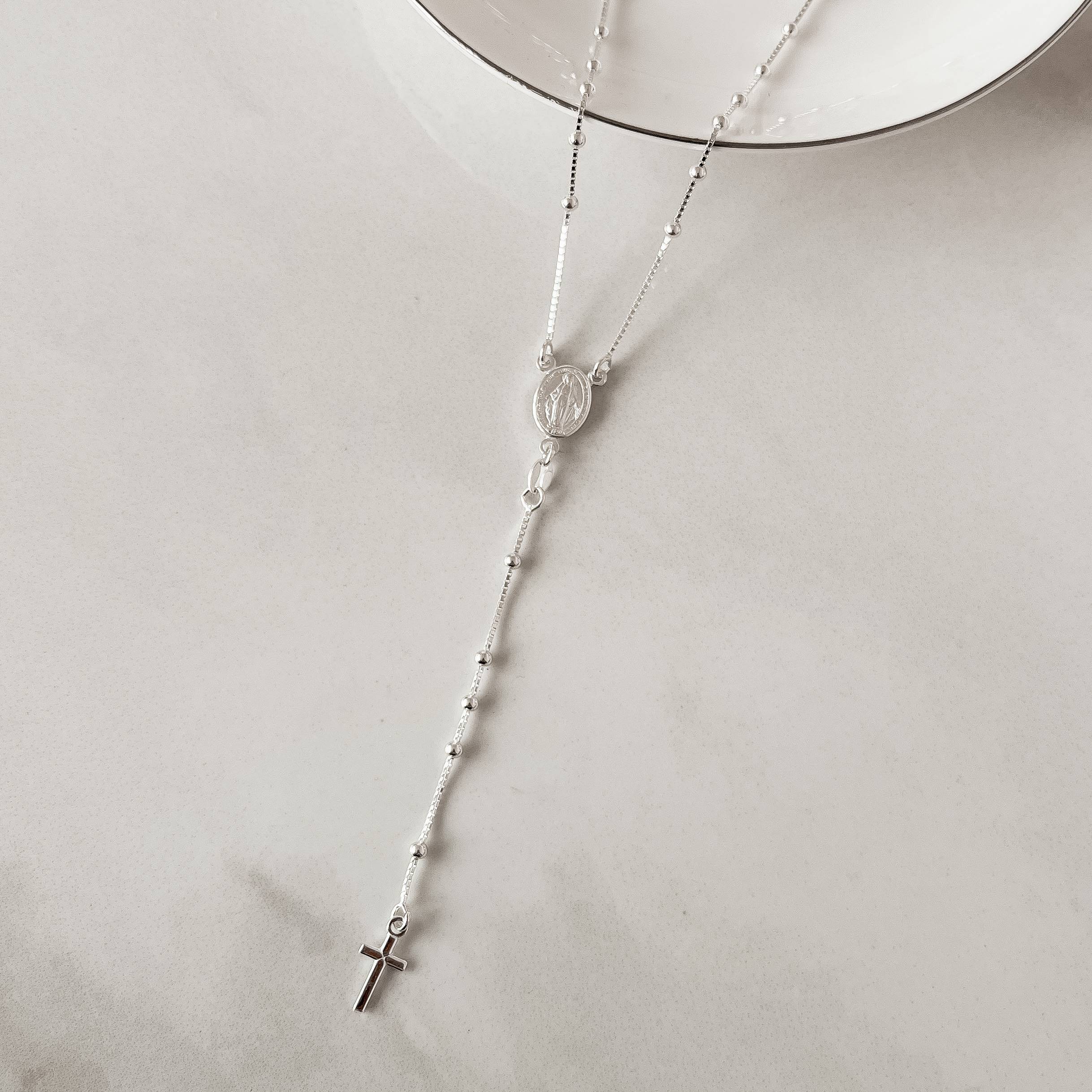 Terço veneziana v15 com bolas 2.5 60cm