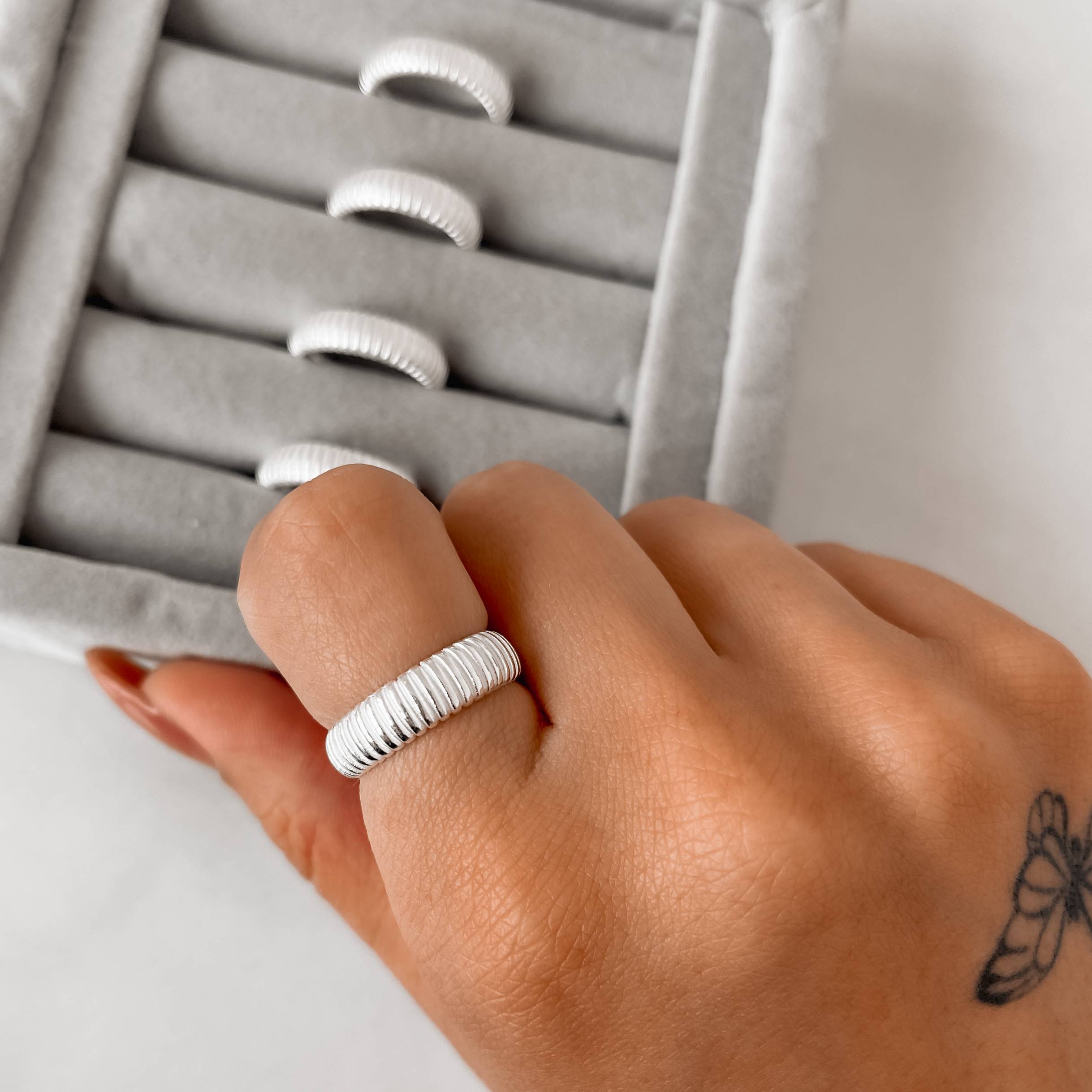 Imagem Anel aliança riscado