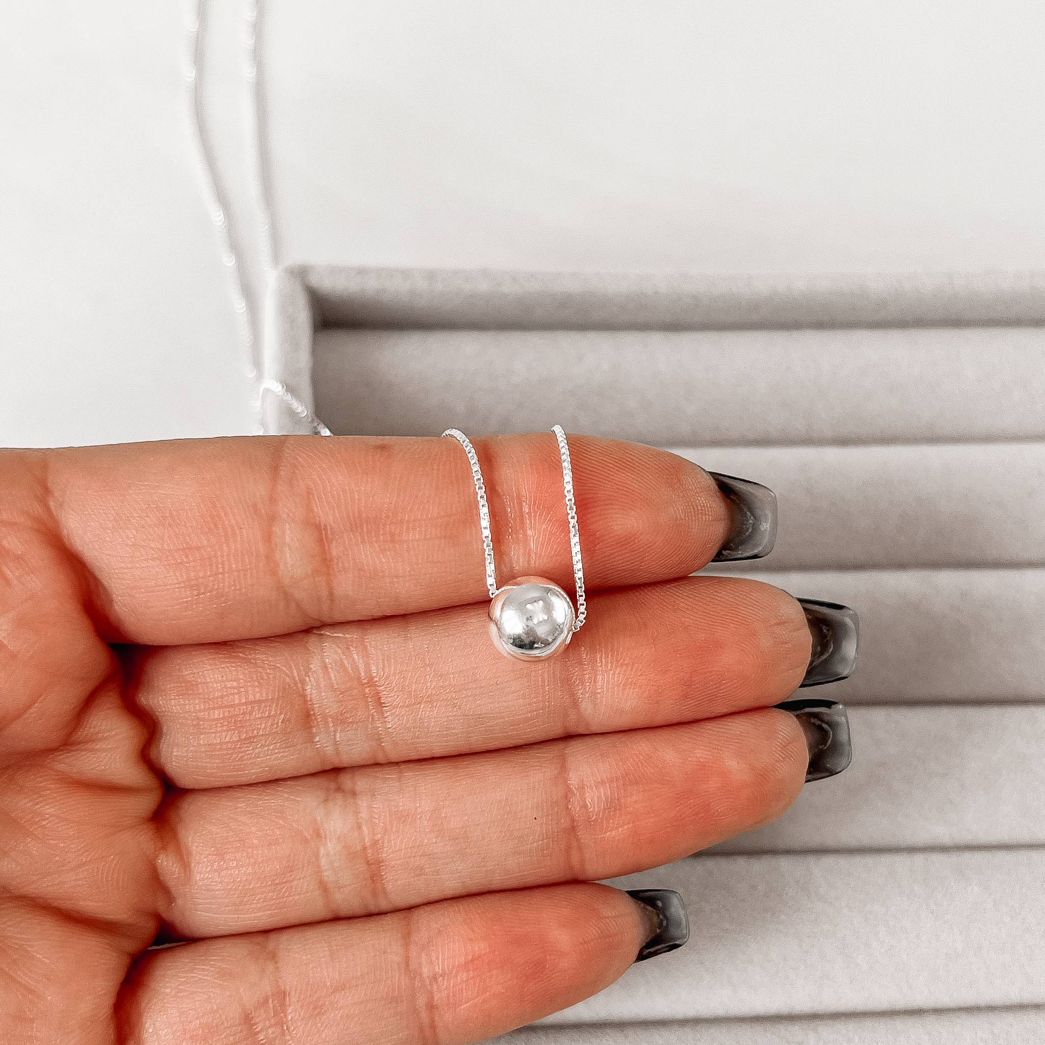 Imagem Secundária Colar bola 8mm 45cm com alongadora