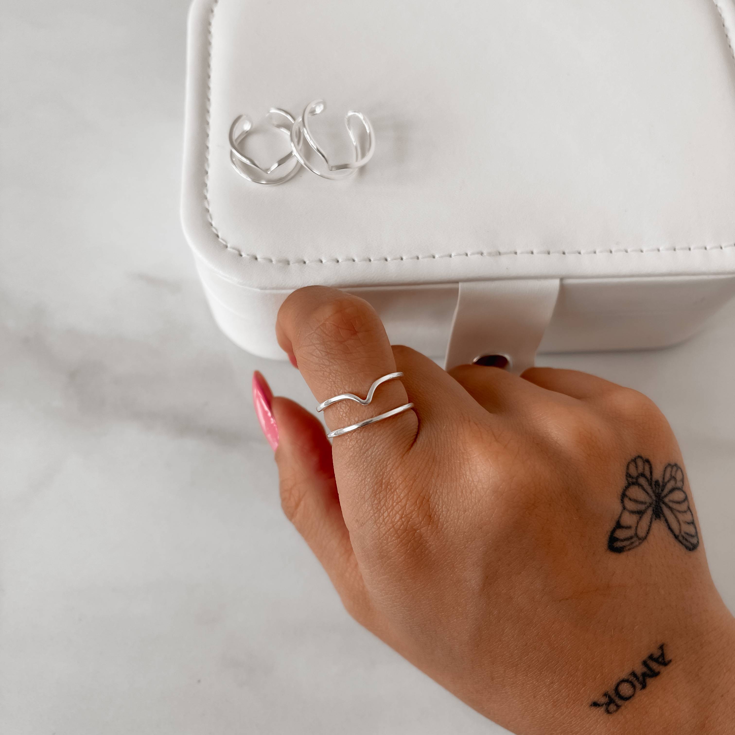 Imagem Anel duas voltas V e liso aberto