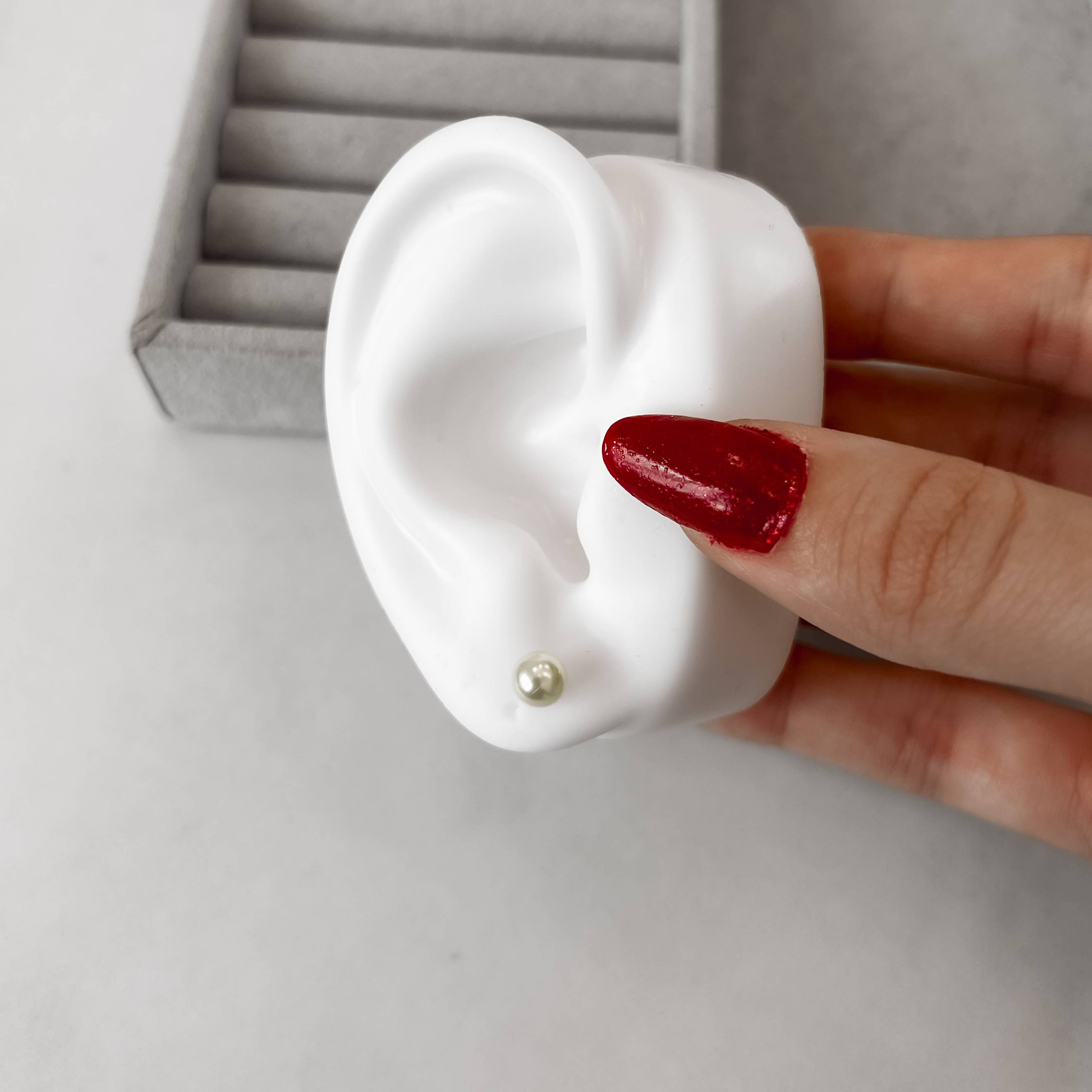 Imagem Brinco pérola 6mm