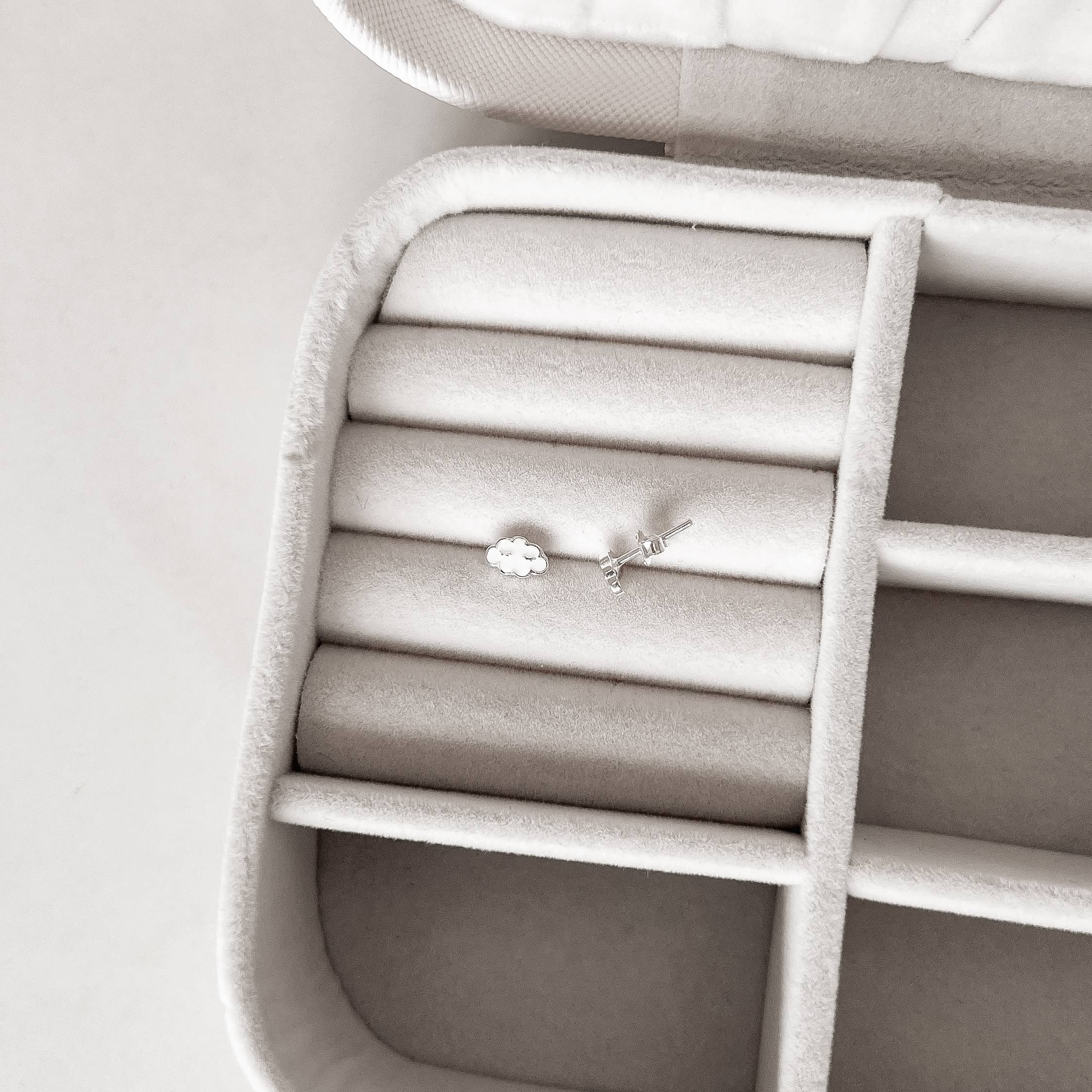 Imagem Brinco nuvem resina 7mm