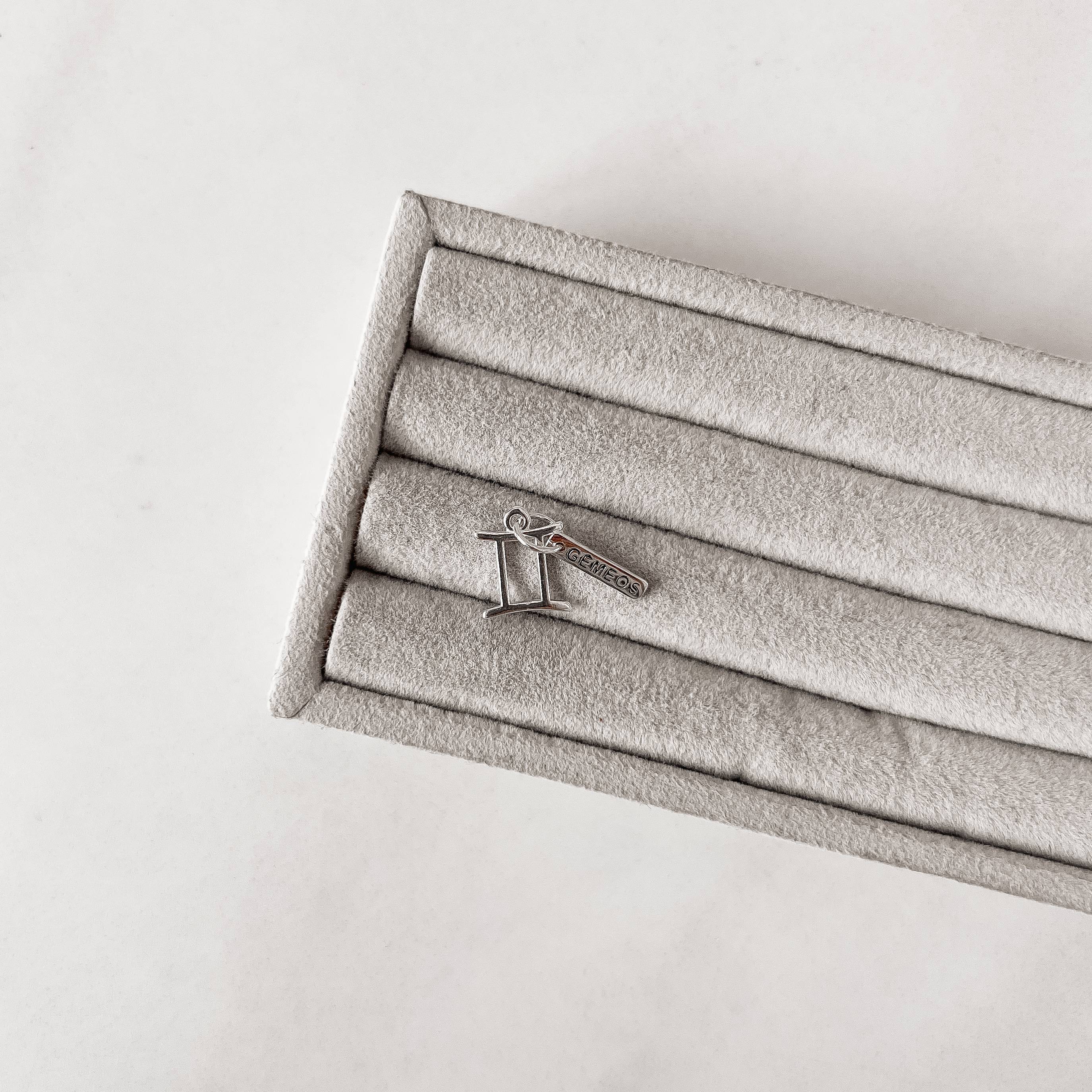 Pingente signo gêmeos com placa