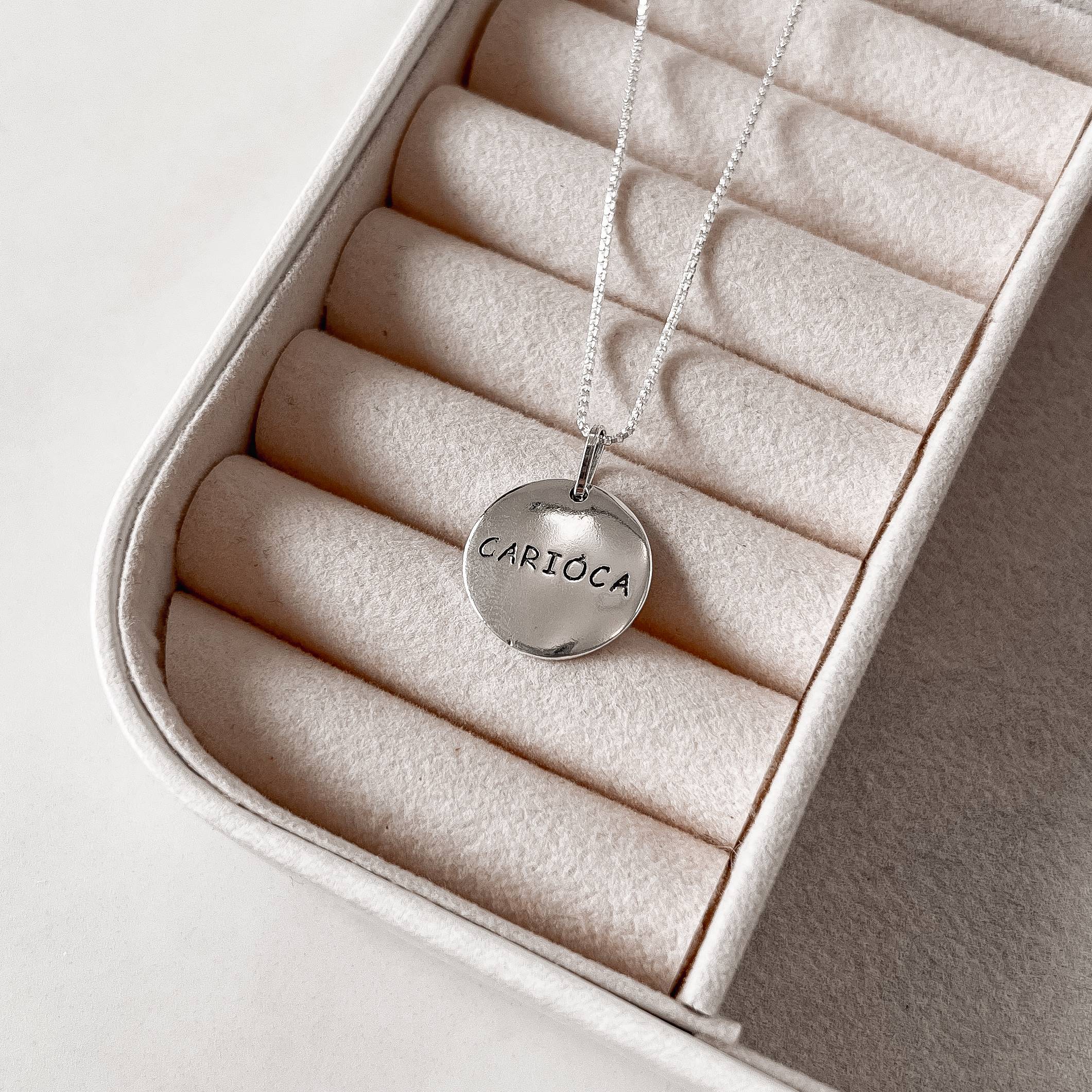 Imagem Colar pingente medalha carioca 40+5cm