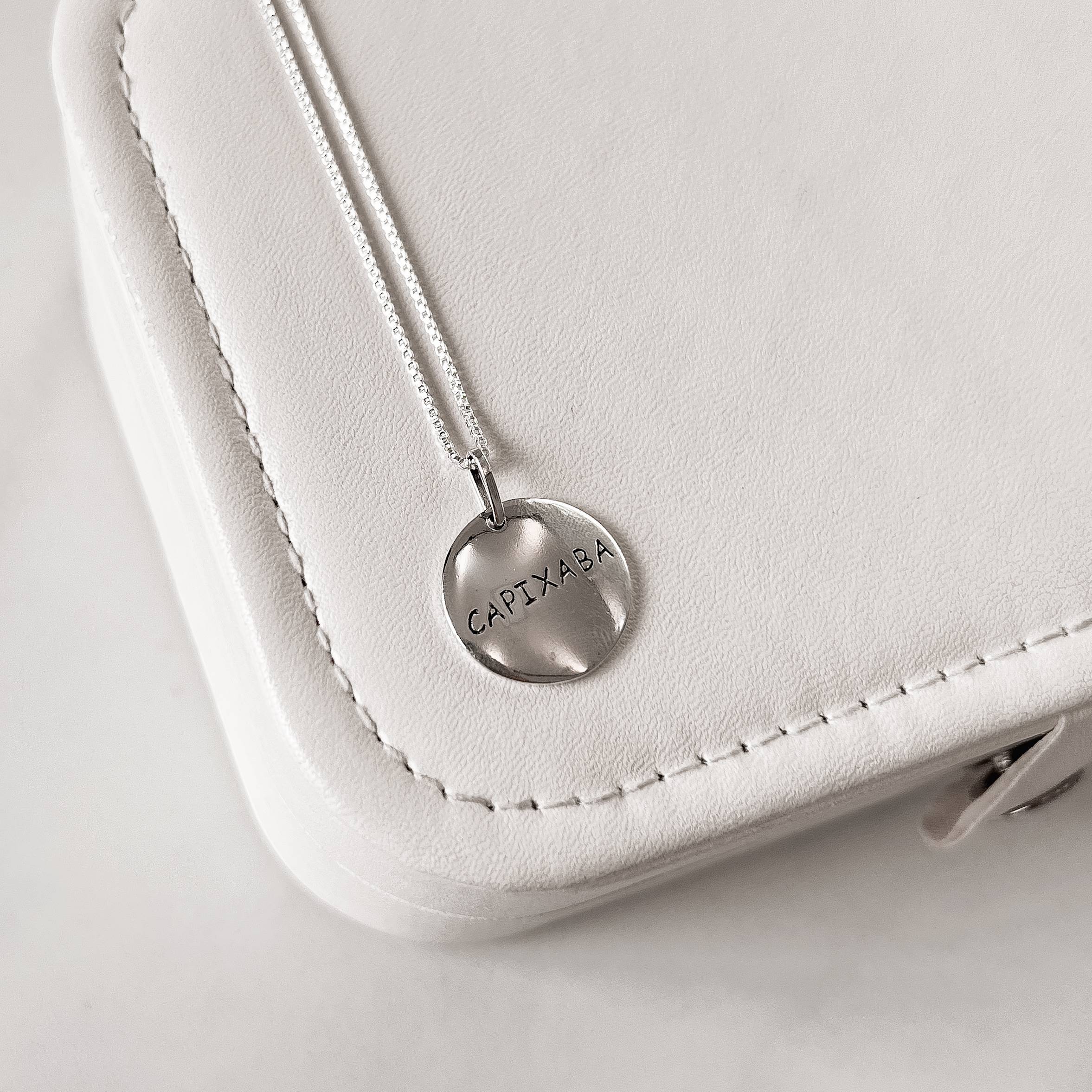 Imagem Colar pingente medalha capixaba 40+5cm