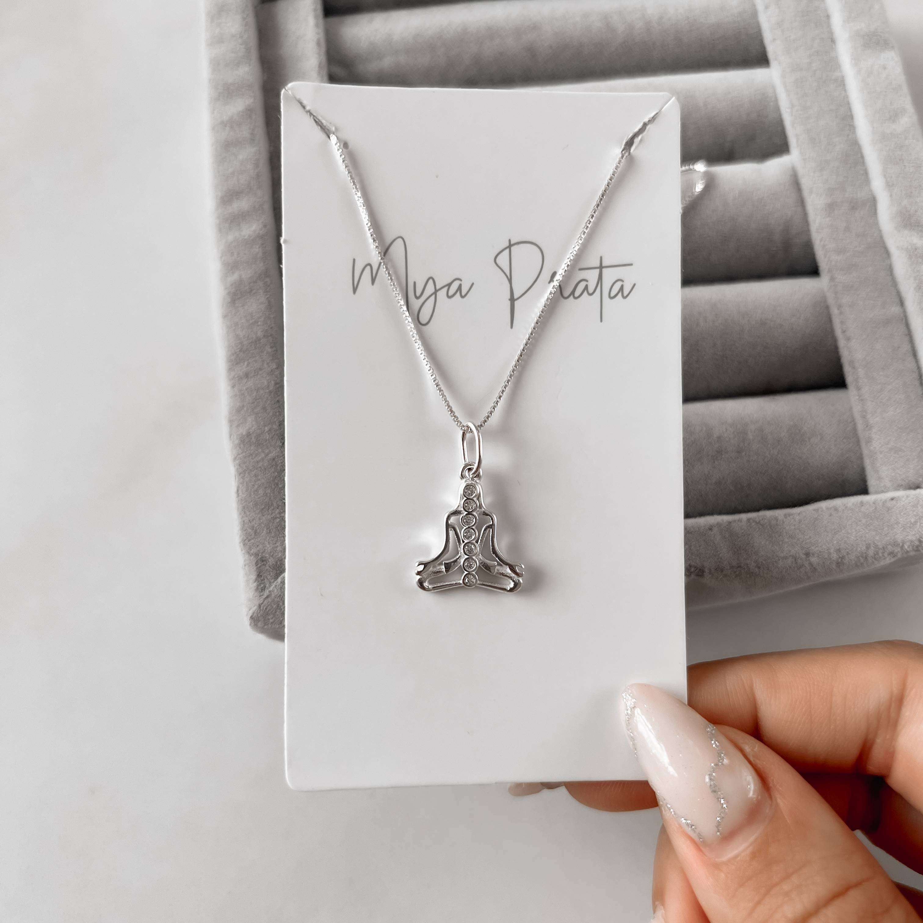 Imagem Secundária Colar pingente meditação 13mm 45cm