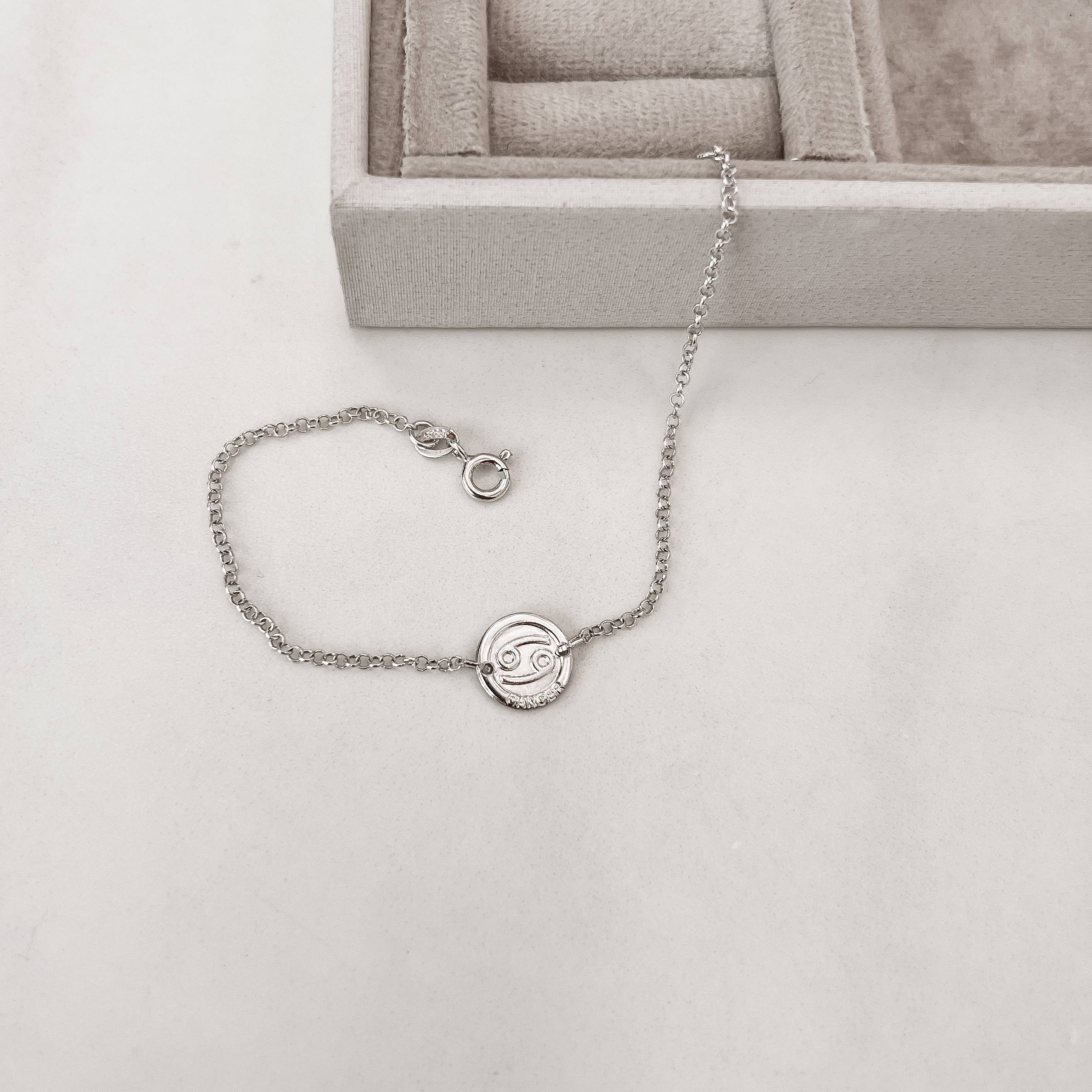 Pulseira entremeio signo câncer