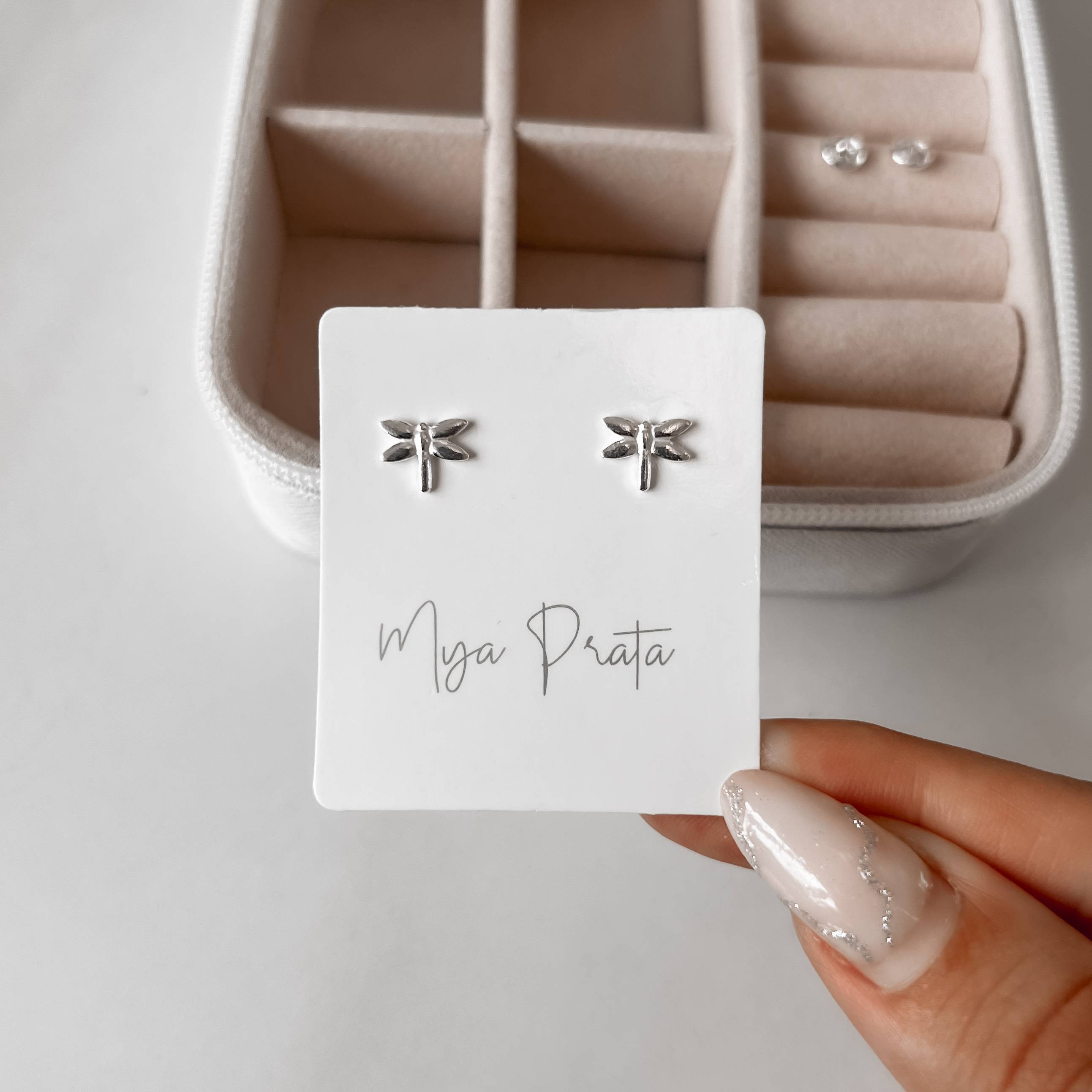 Imagem Brinco libélula 8mm tarraxa baby