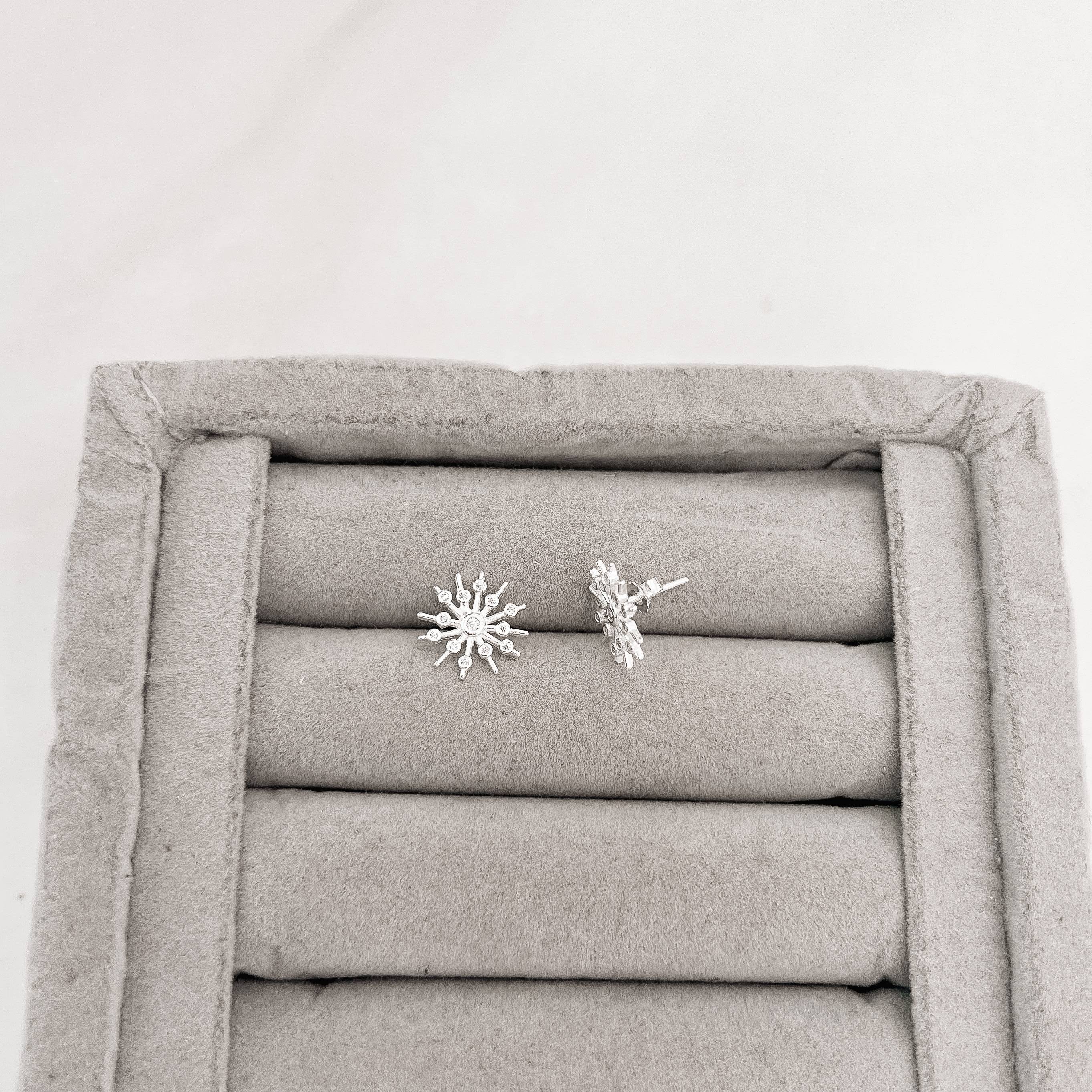 Imagem Secundária Brinco flor cravejada 13mm