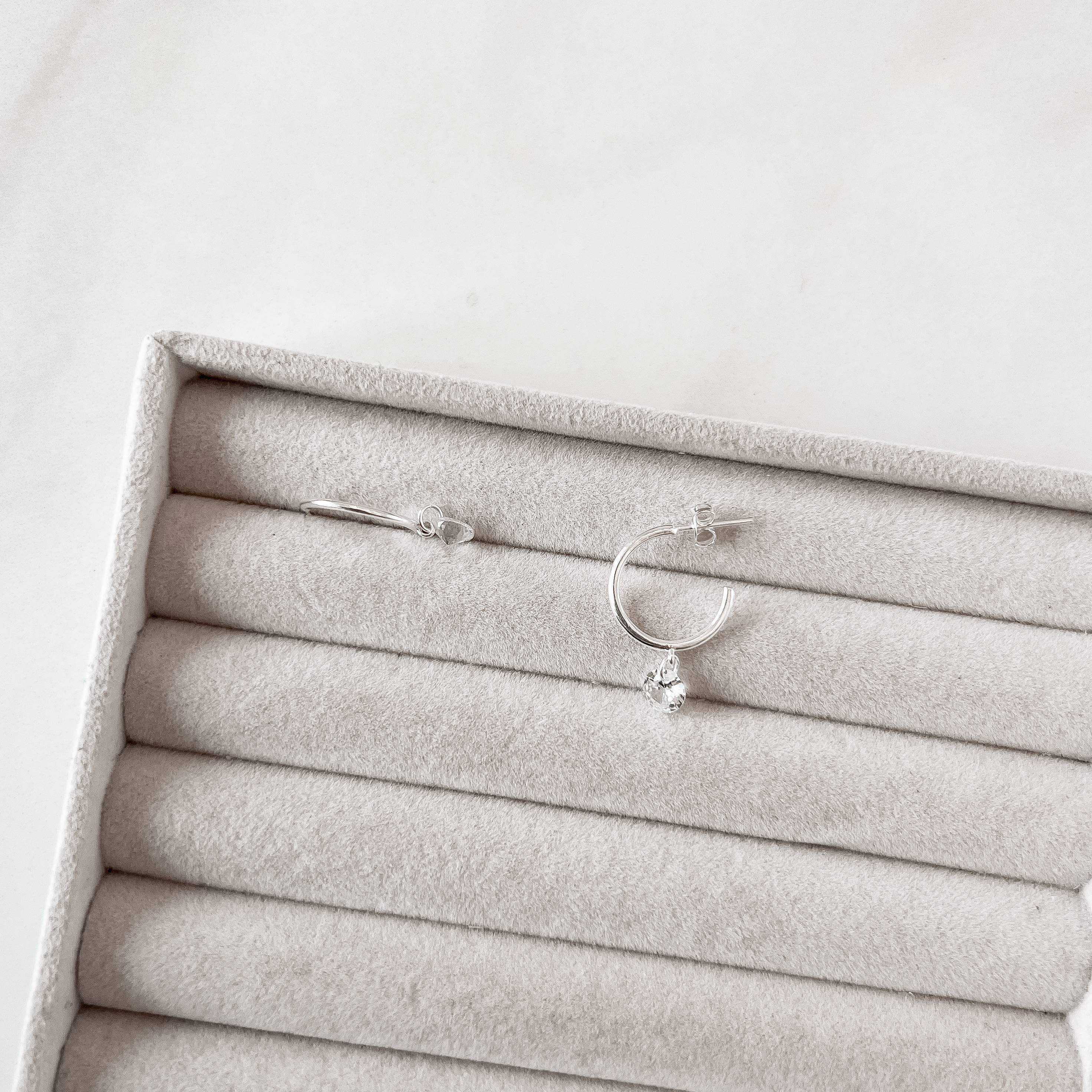 Argola 17mm tarraxa pingente zircônia cristal