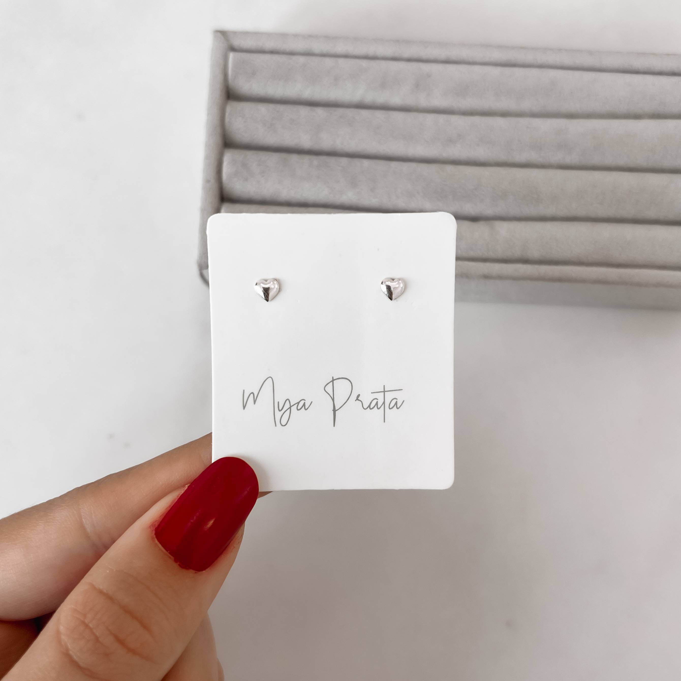 Imagem Secundária Brinco coração 4mm