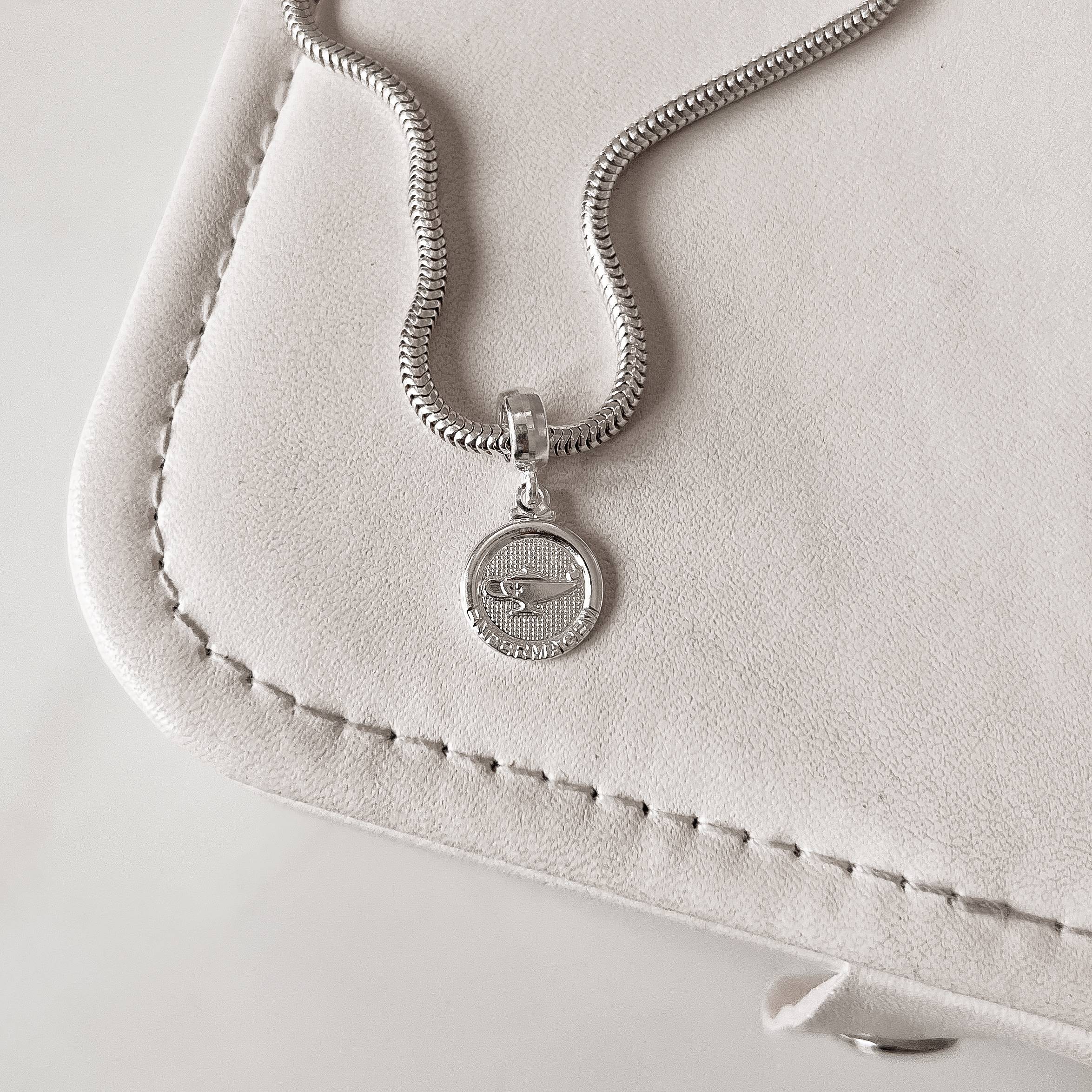 Berloque pingente medalha Enfermagem 14mm