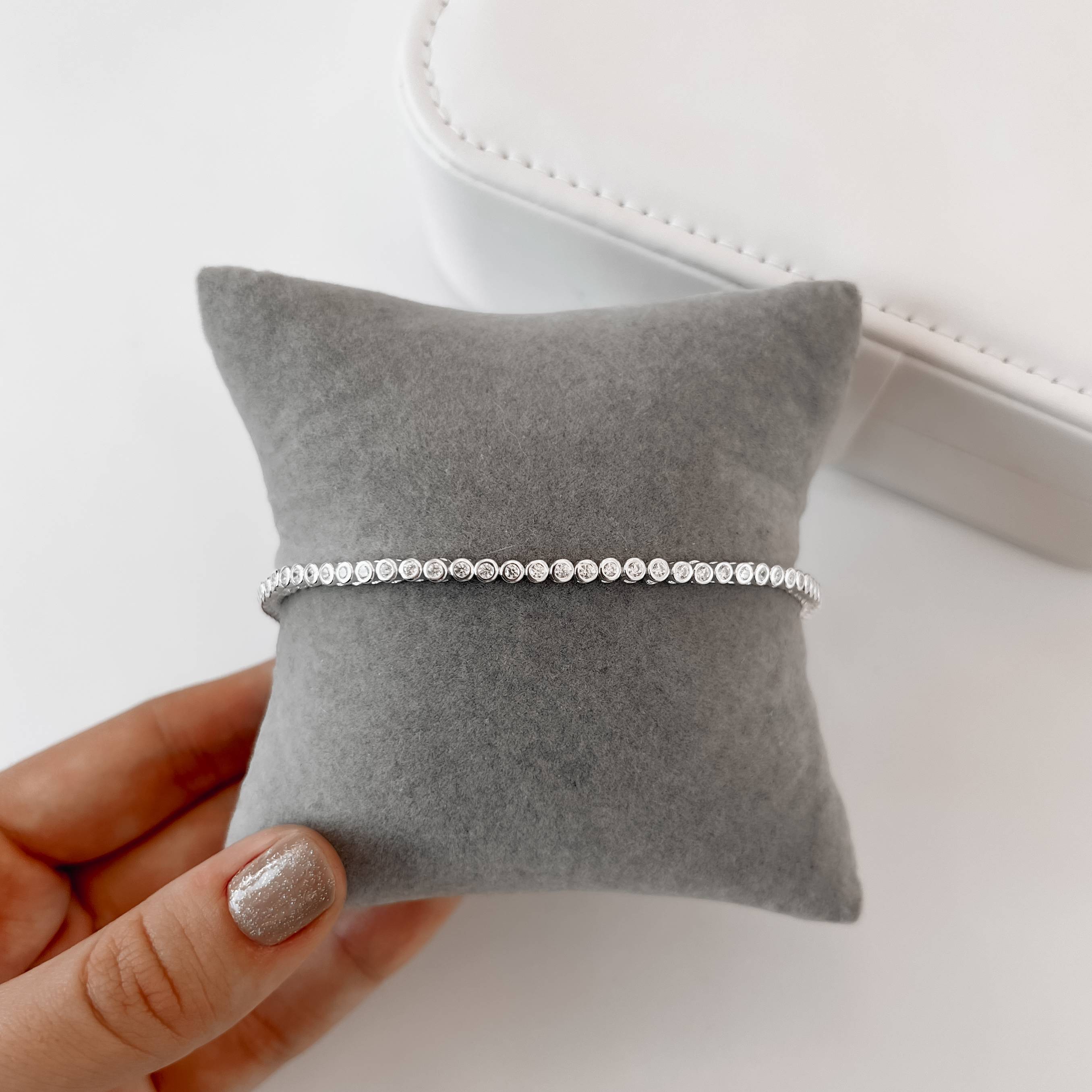 Pulseira riviera 2.8mm fecho gaveta 17cm