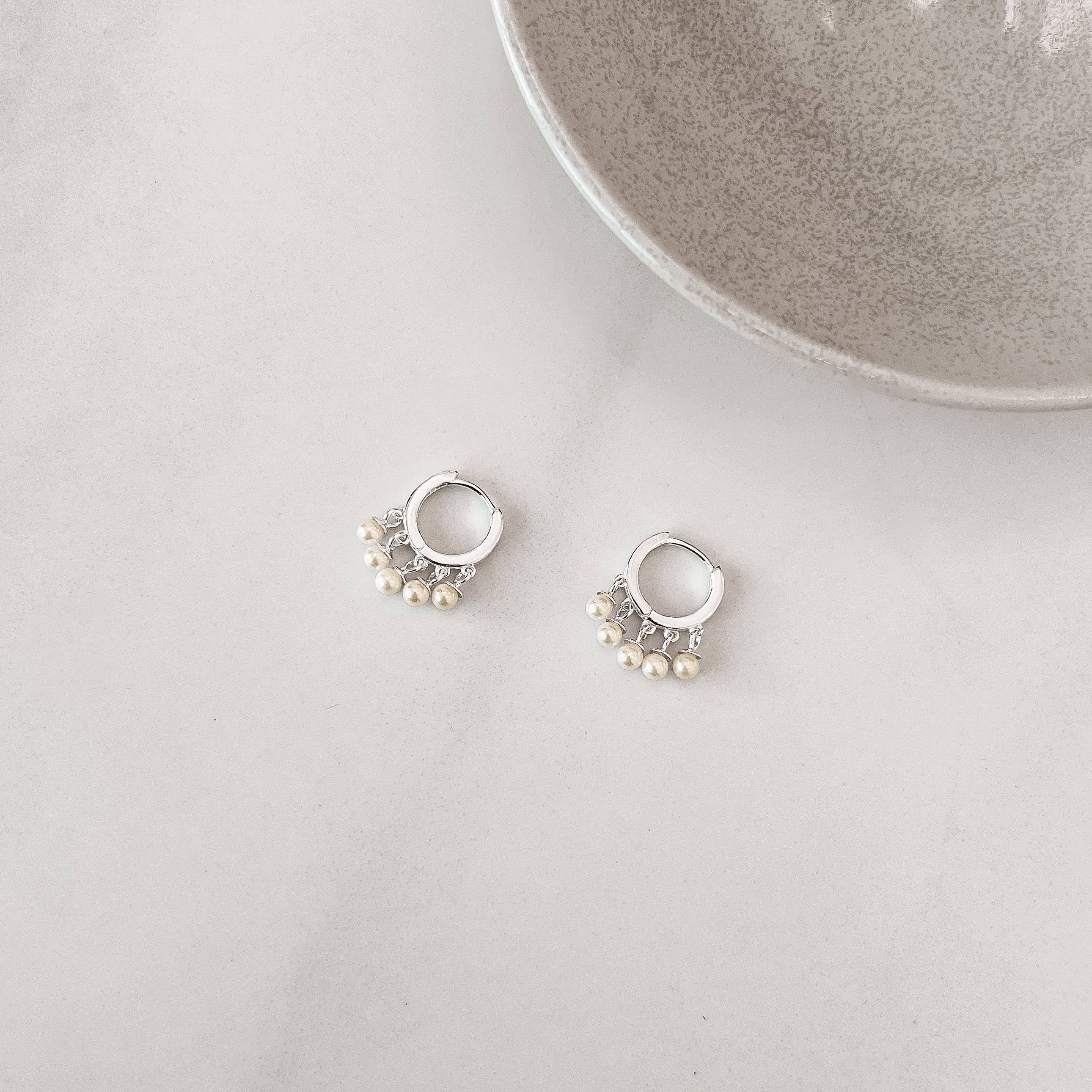 Imagem Argola click 11mm pingentes pérolas