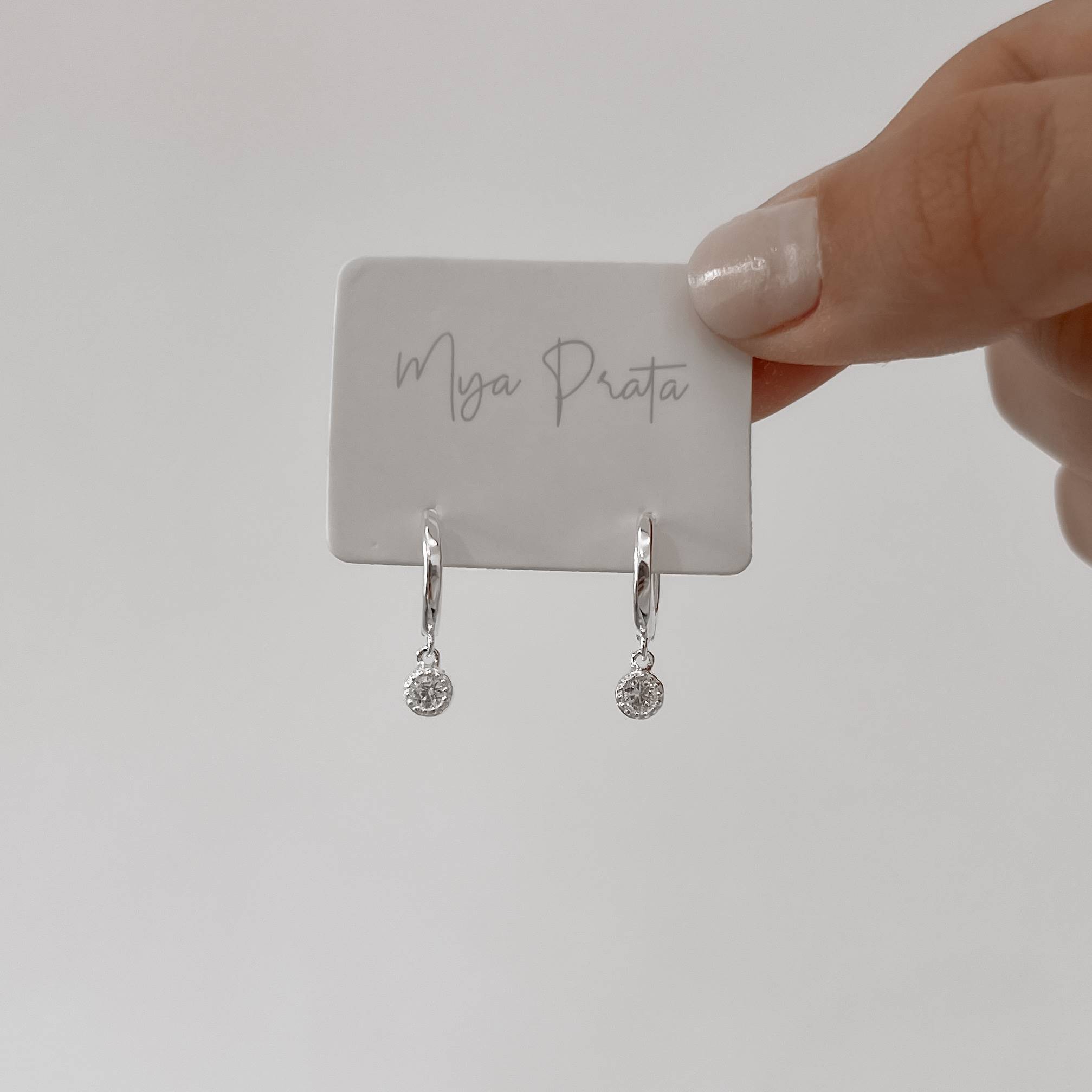 Imagem Secundária Argola click 11mm pingente zircônia redonda