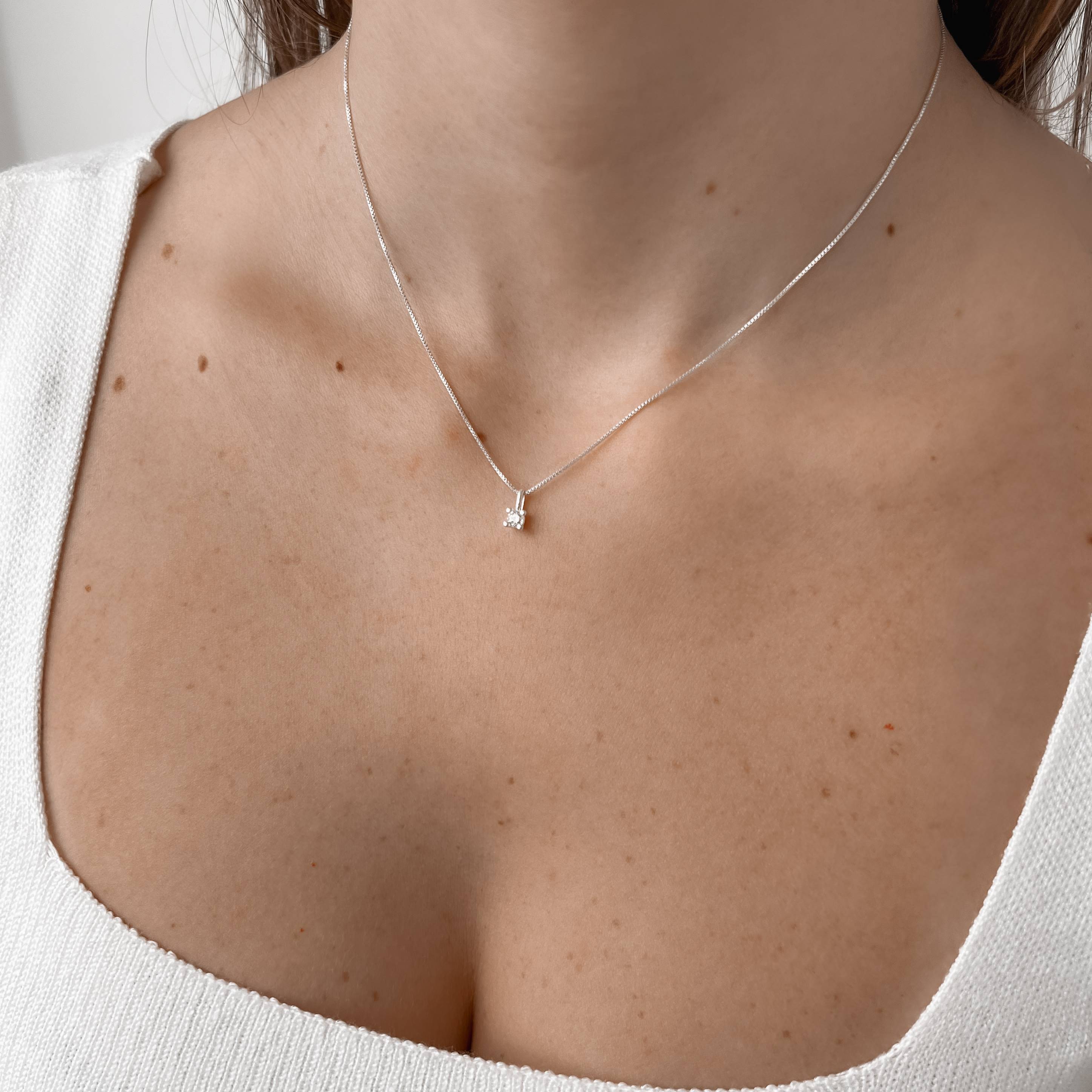 Imagem Colar pingente zircônia 3mm 40cm