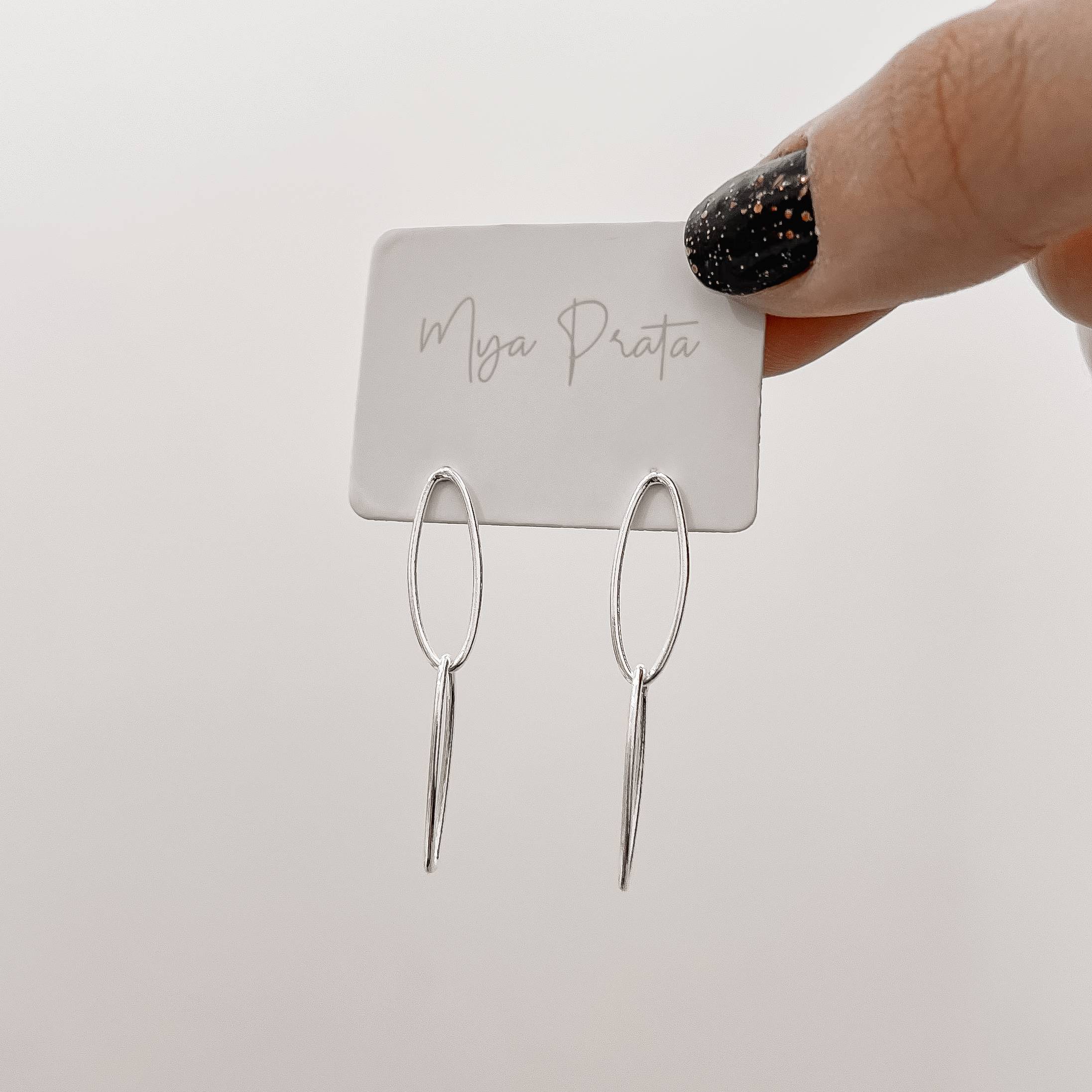 Imagem Secundária Brinco elos navete 38mm