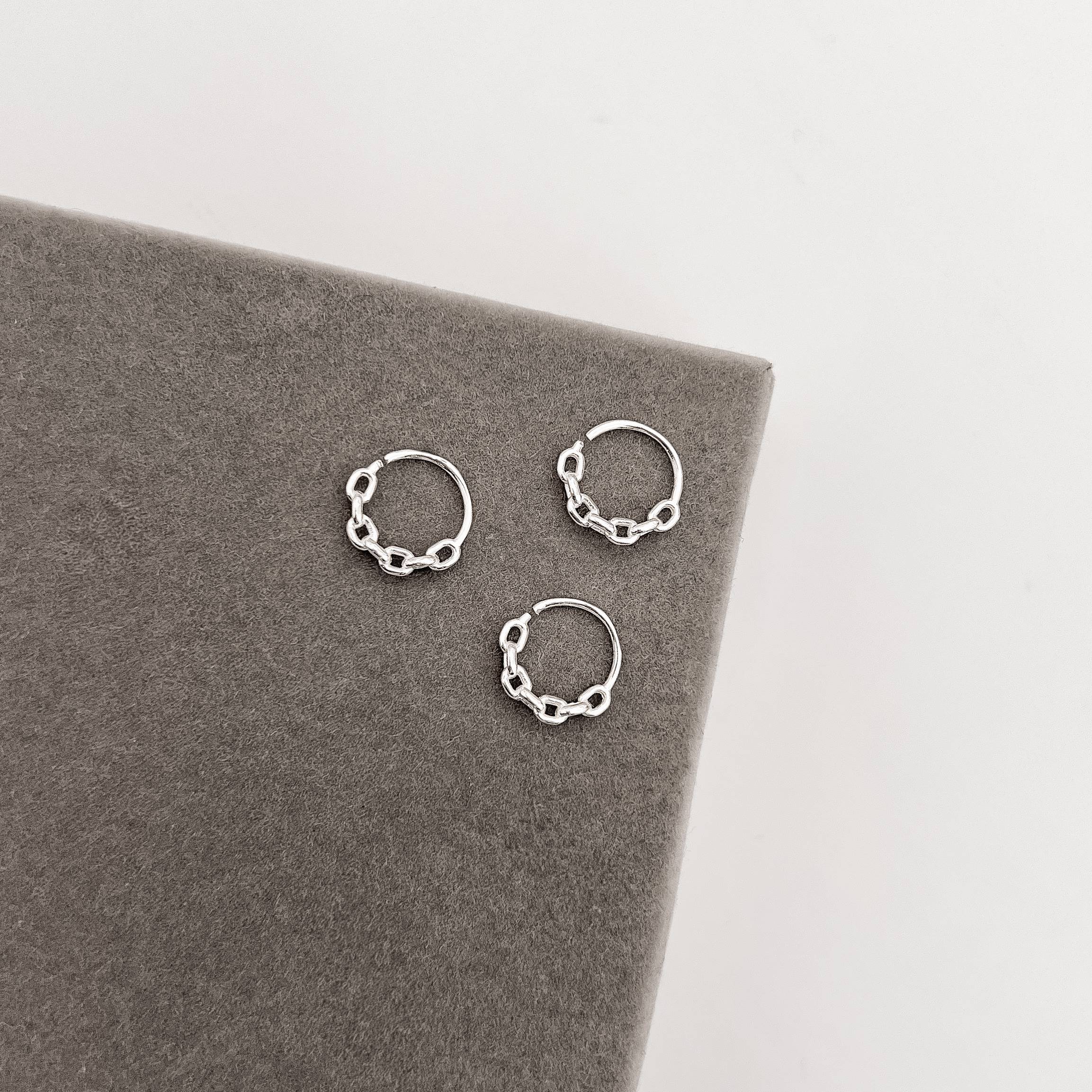 Piercing argola detalhe corrente 11mm