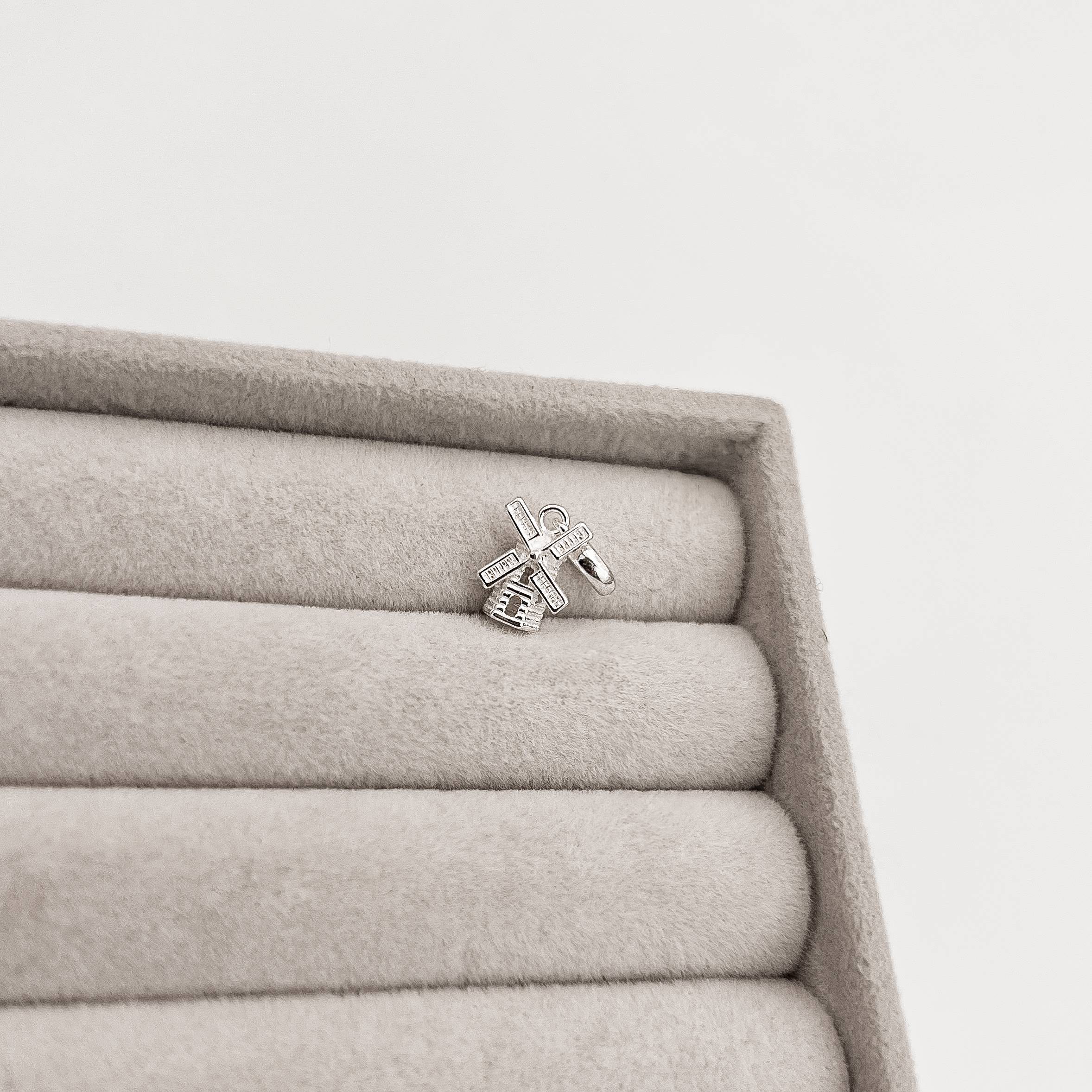 Berloque pingente moinho de vento 11mm