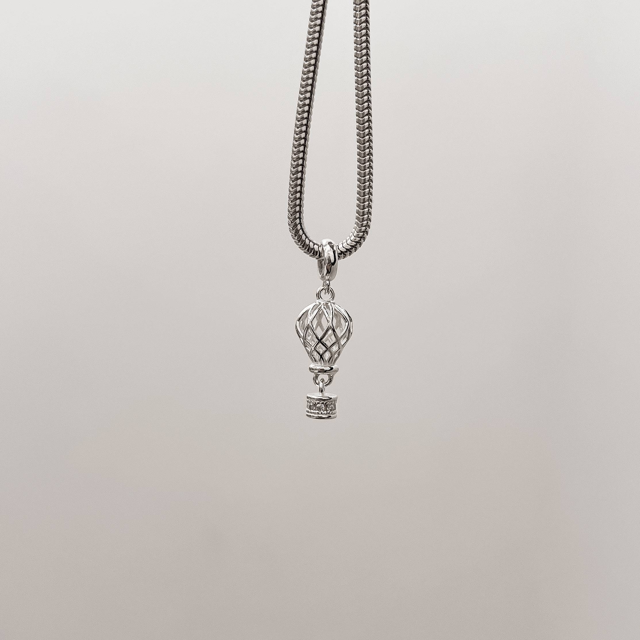 Berloque pingente balão detalhe cravejado 18mm