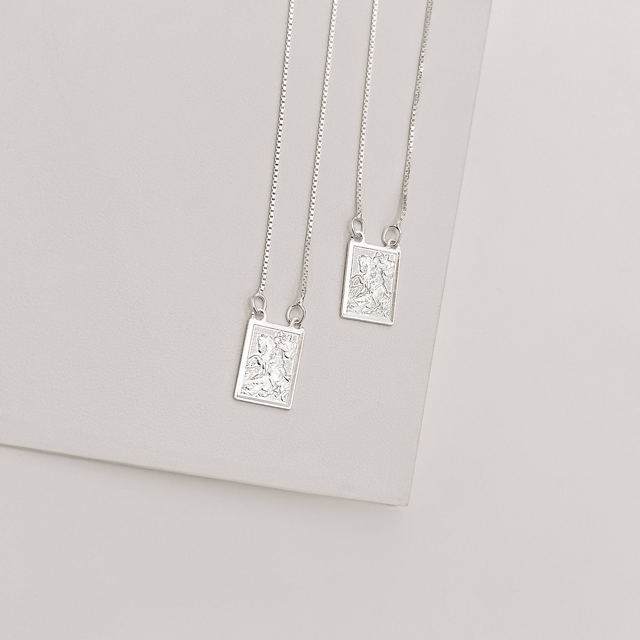 Escapulário medalha São Jorge v15 60cm