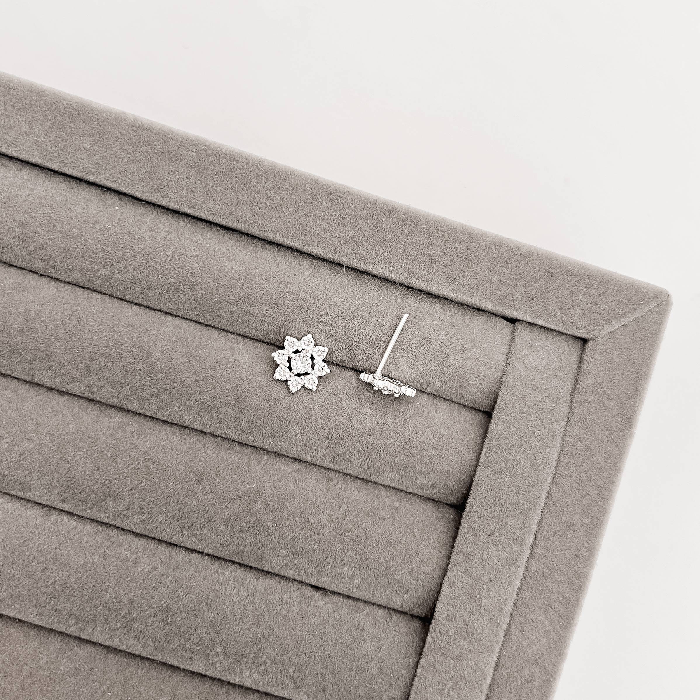 Imagem Brinco flor cravejada 10mm