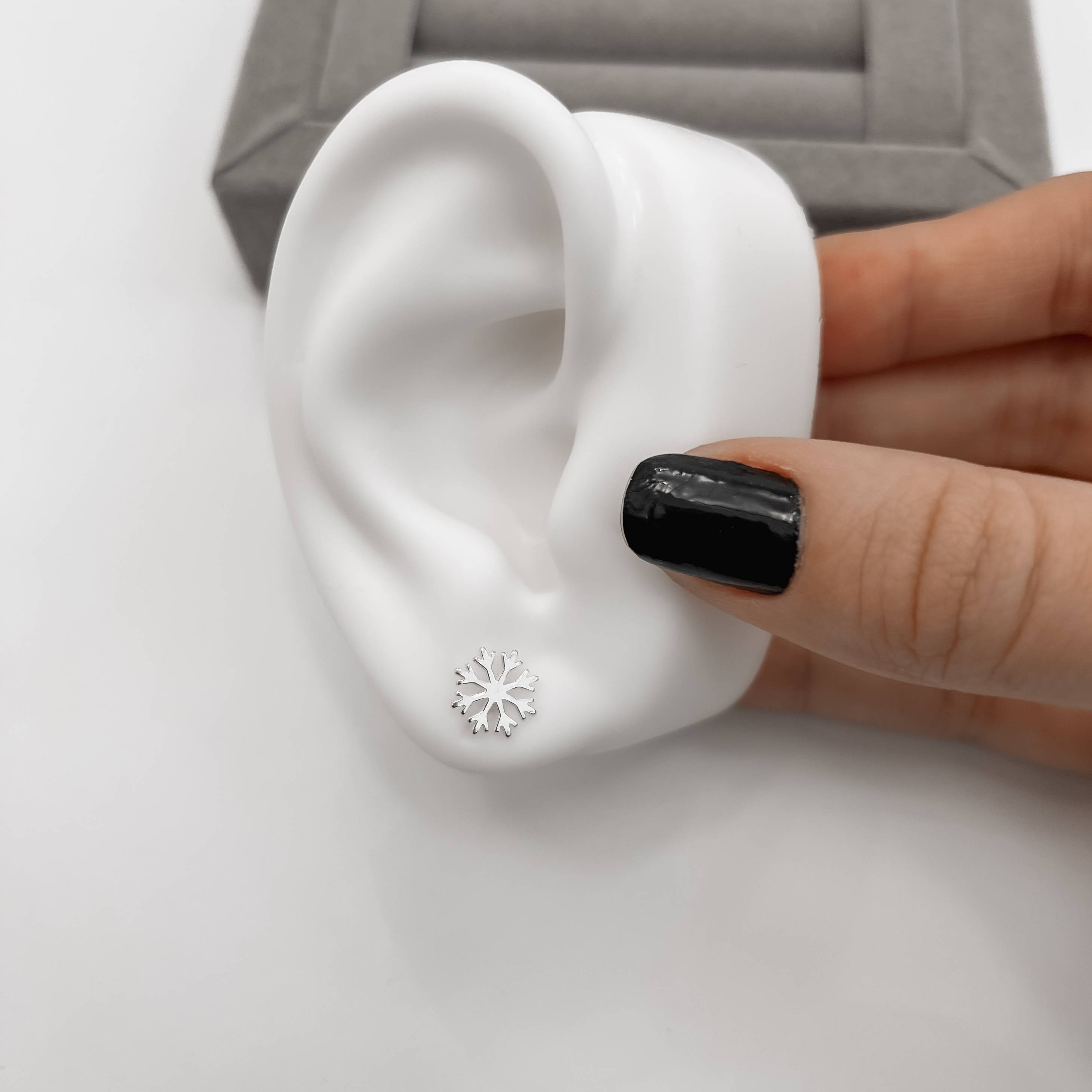 Imagem Brinco flocos de neve 9mm