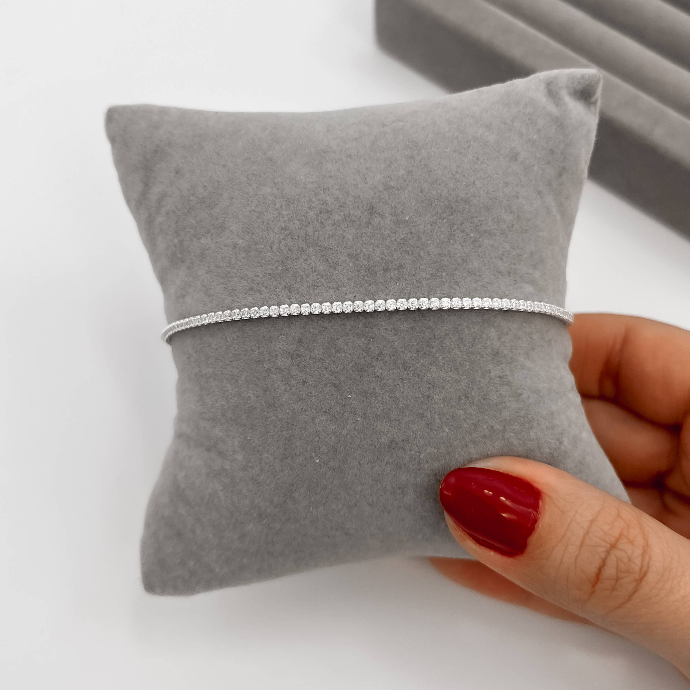 Pulseira Riviera cristal 1.7 15,5cm com alongadora