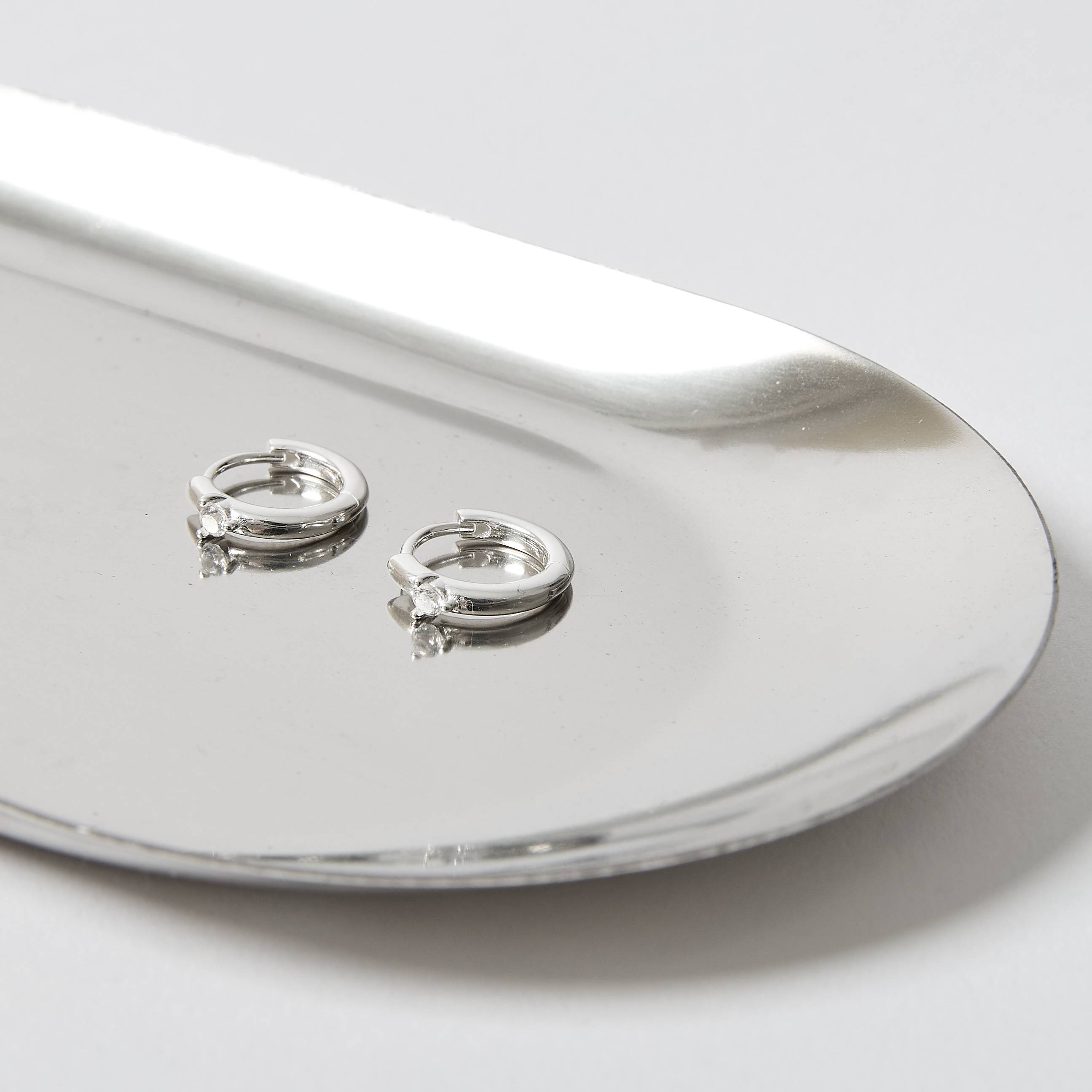 Argola click detalhe zircônia 13mm