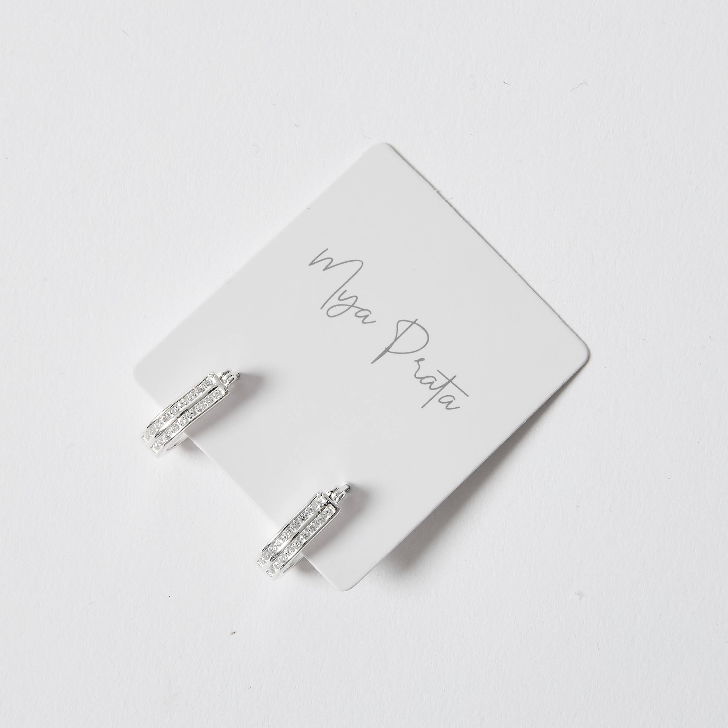 Argola 2 fios cravejados 16mm trava