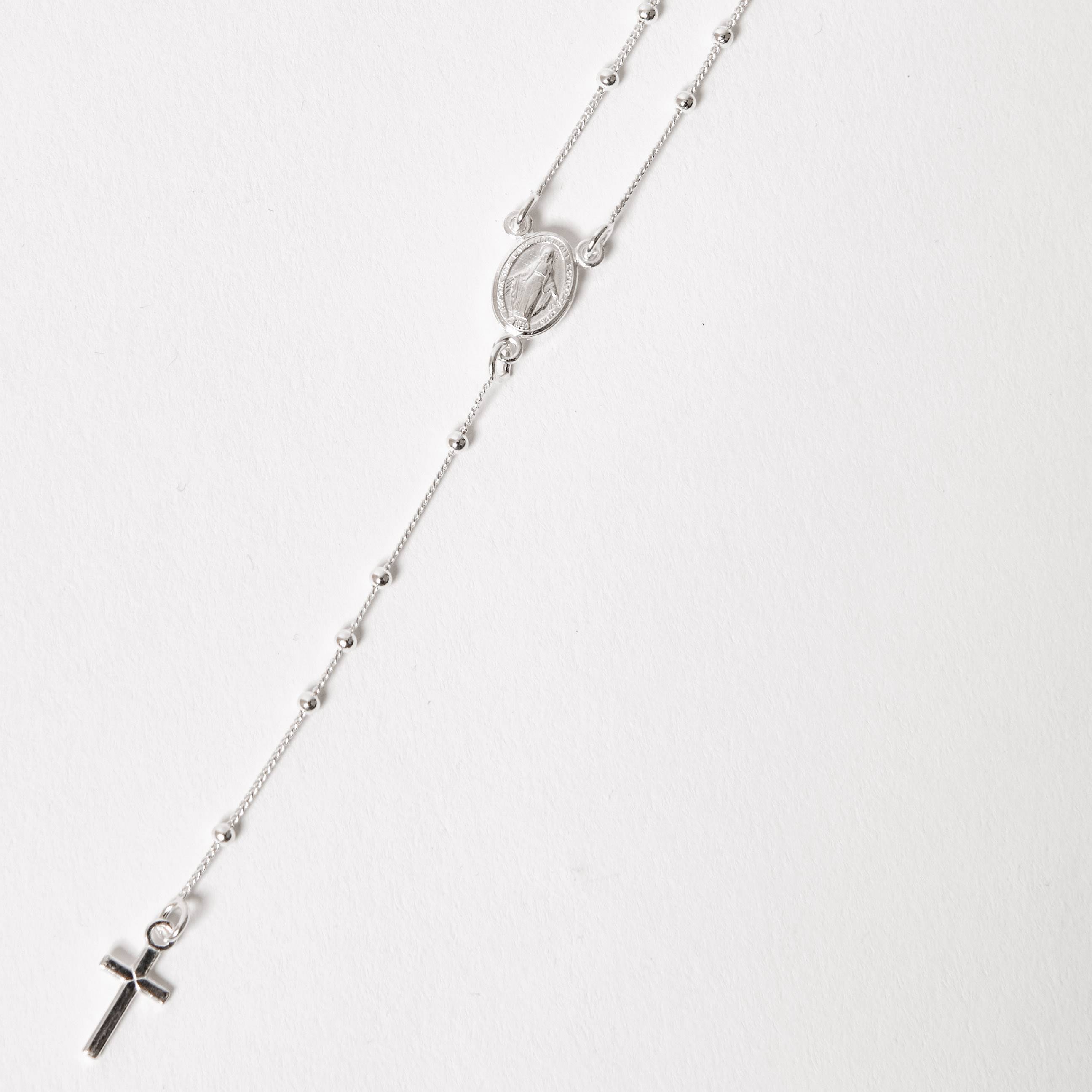 Terço grumet bolas 2mm 45cm com fecho