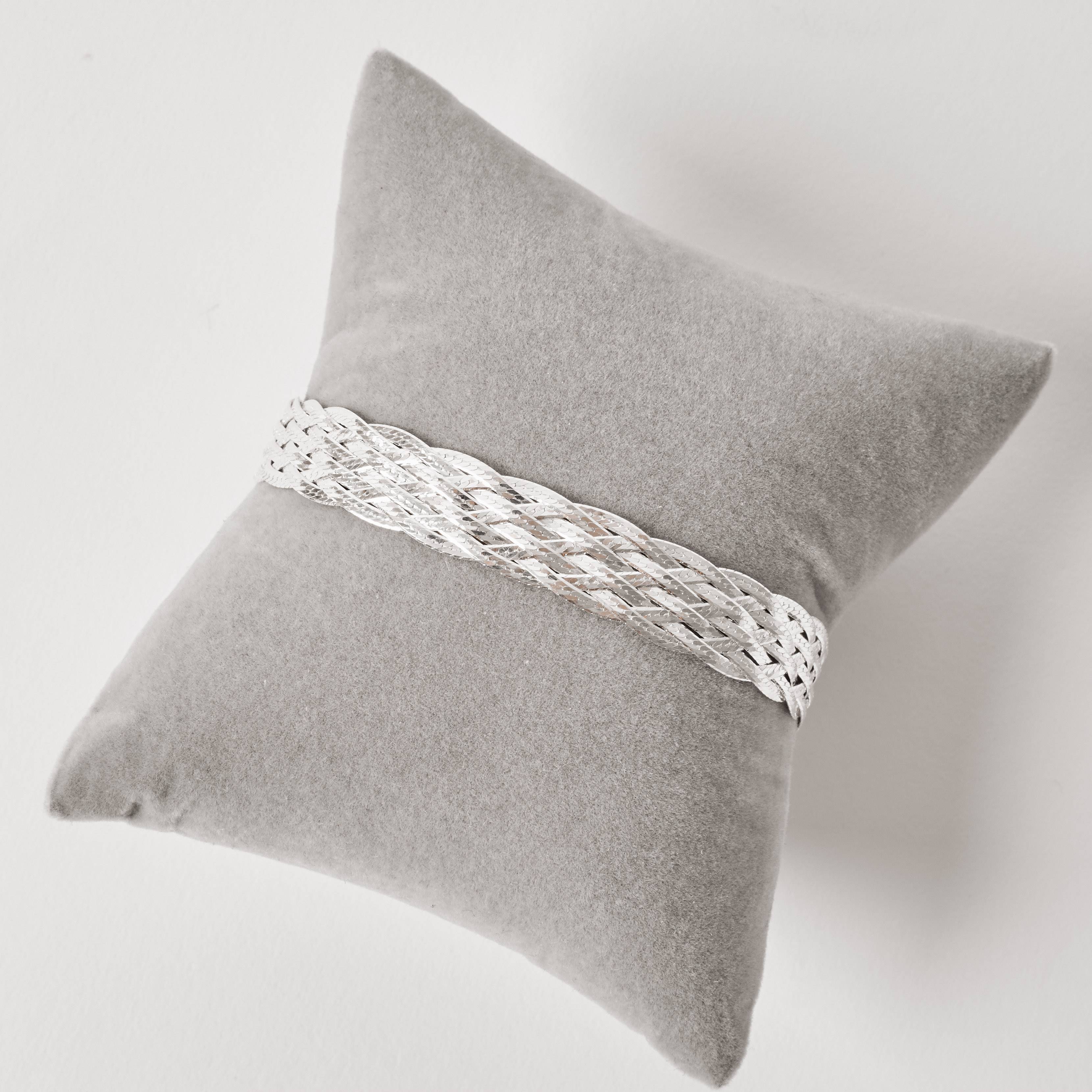 Pulseira corrente trança 8 fios 19,5cm