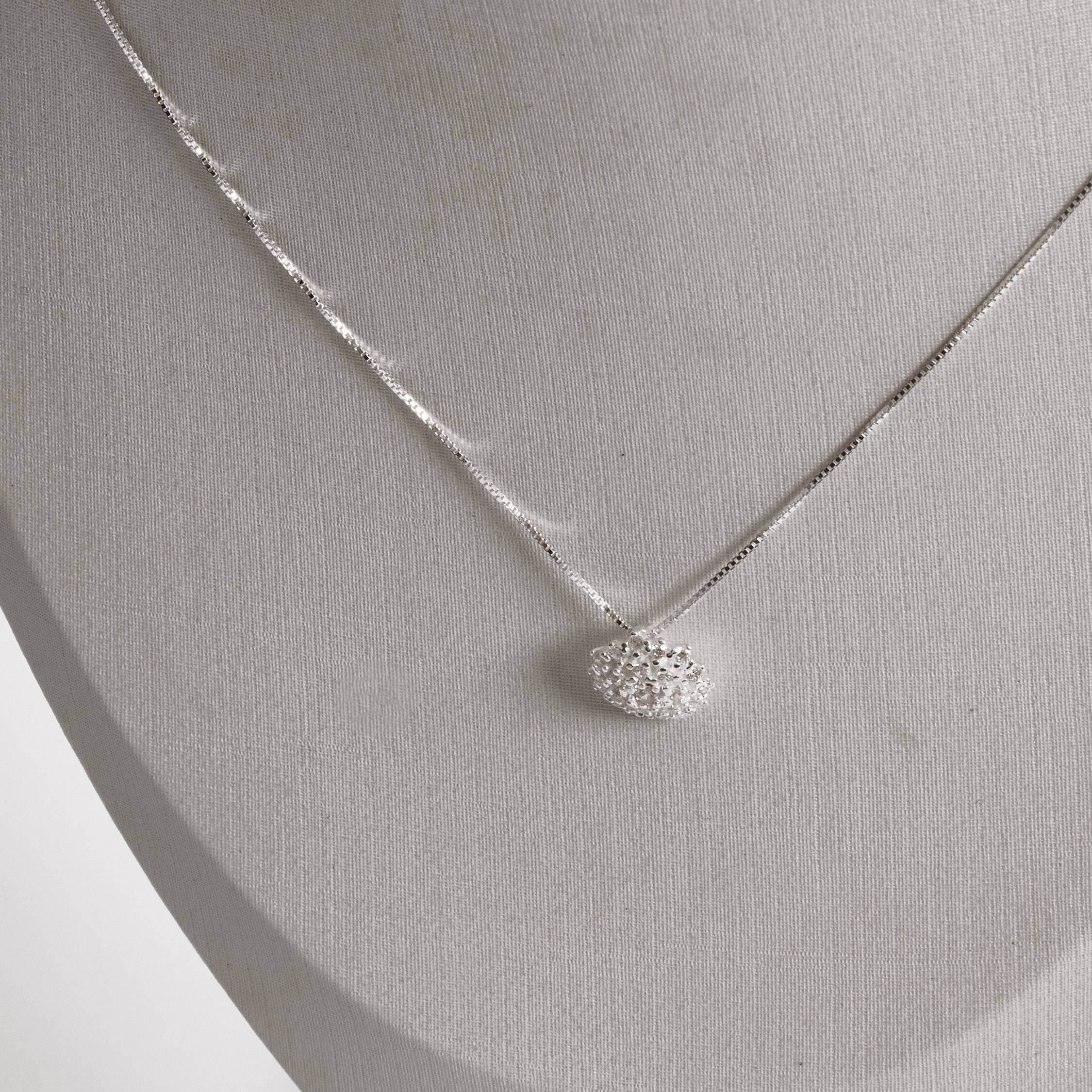 Imagem Secundária Colar pingente botão todo cravejado 11mm 45cm