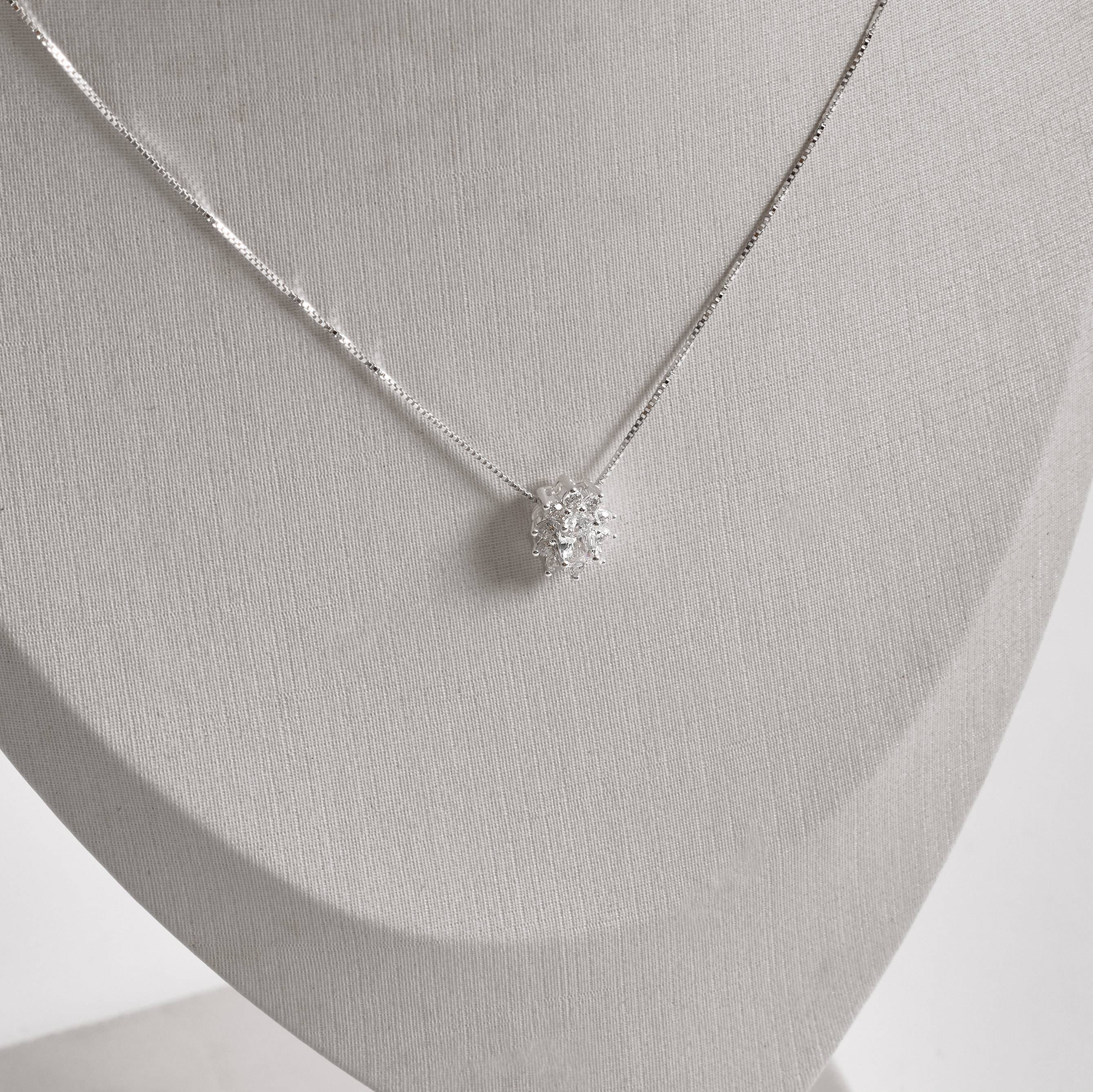 Imagem Secundária Colar zircônia oval com cravejado 11mm 45cm