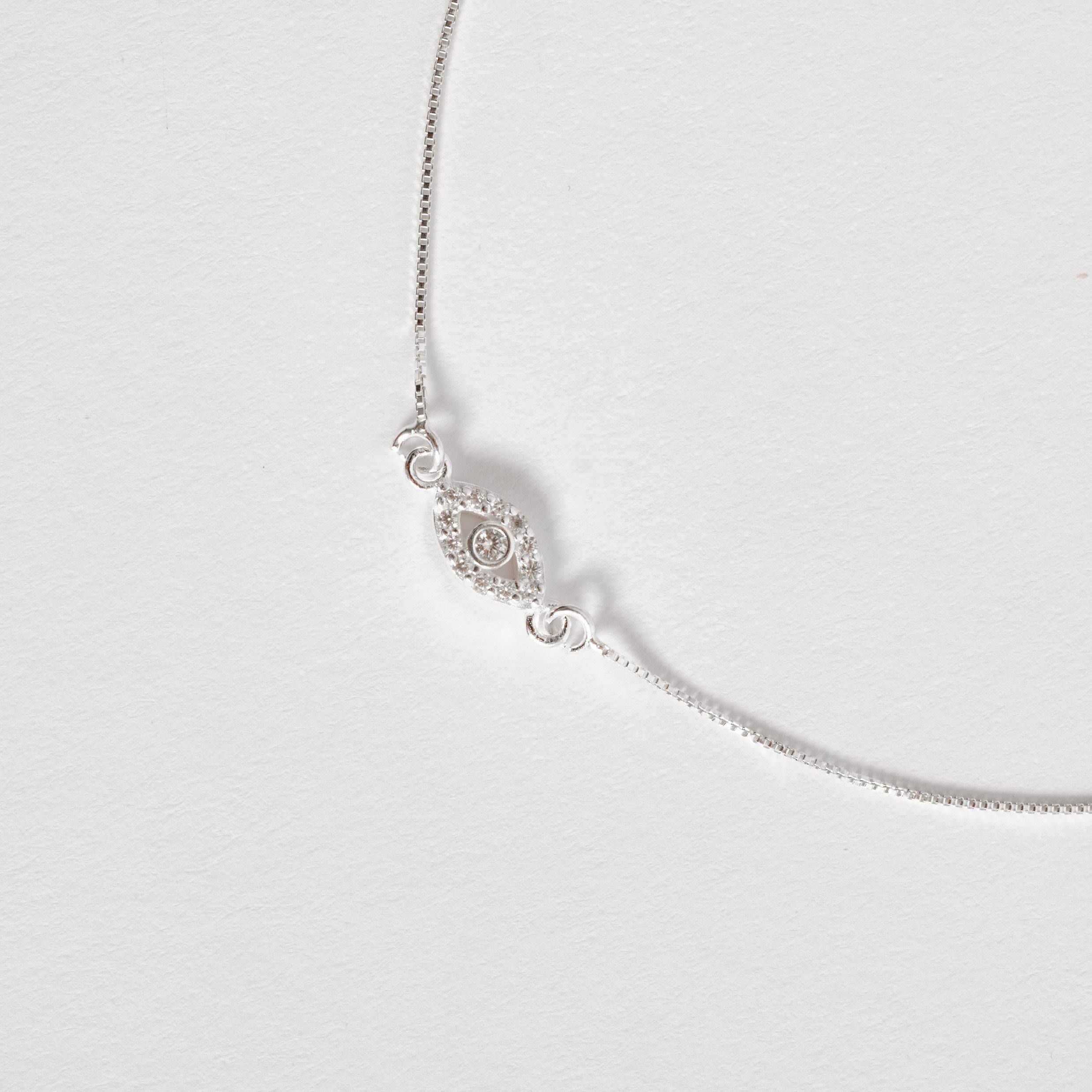 Pulseira entremeio olho vazado cravejado 10mm v12 16cm com alongadora