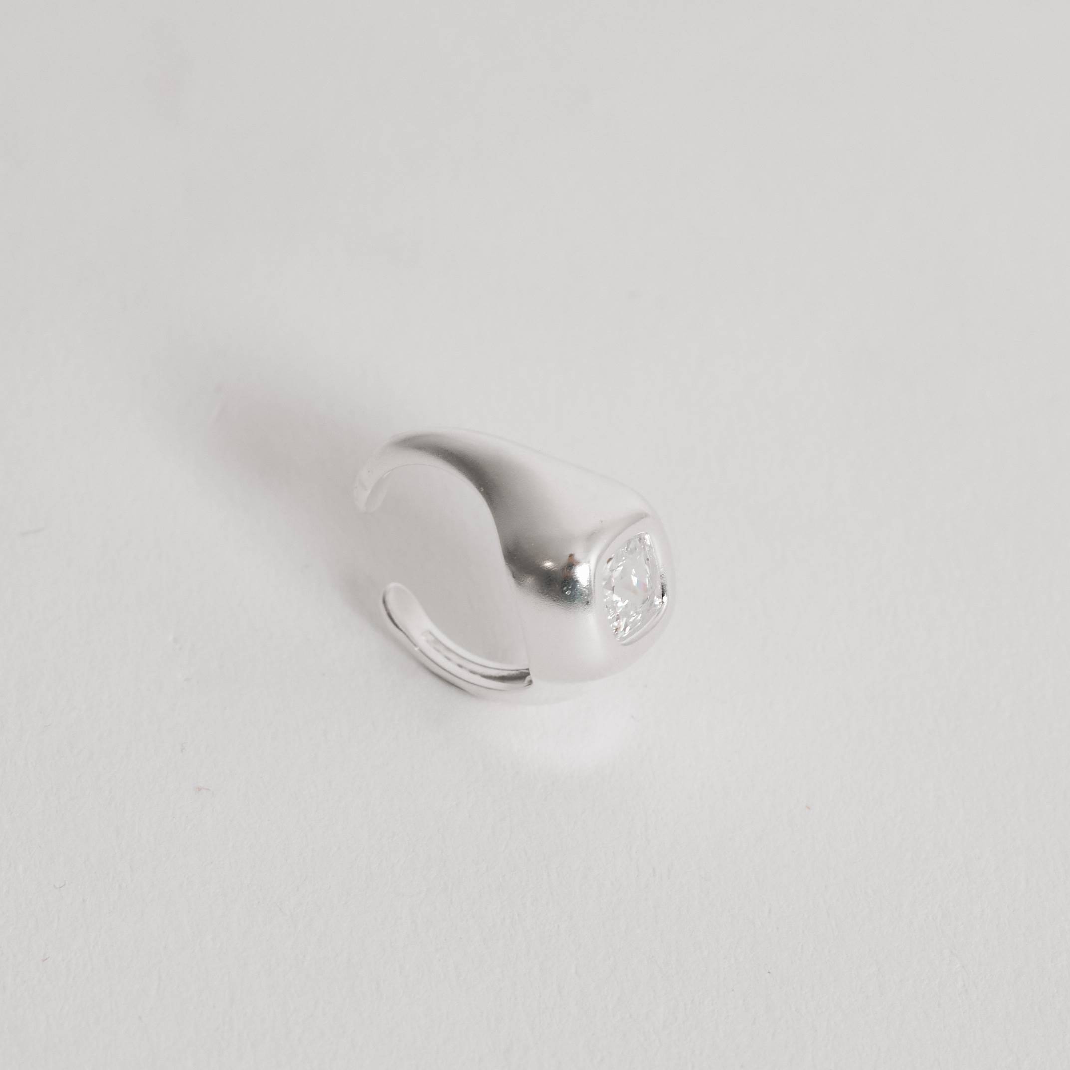 Imagem Secundária Anel aberto dedinho zircônia quadrada 