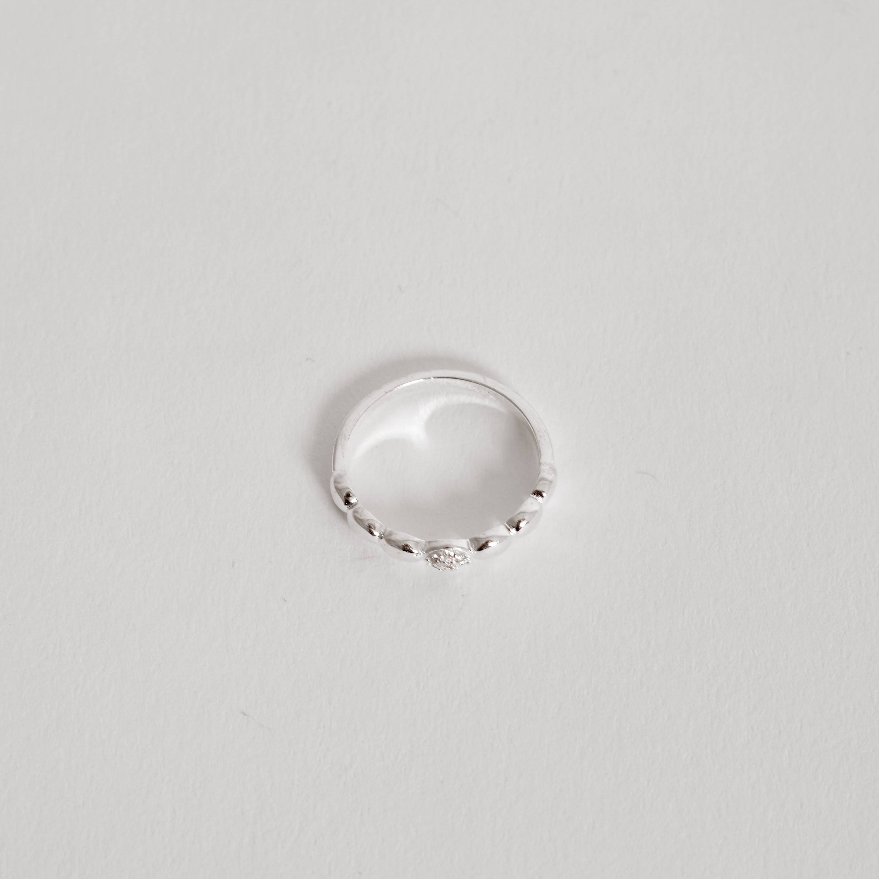 Imagem Secundária Anel gomos com cravejado