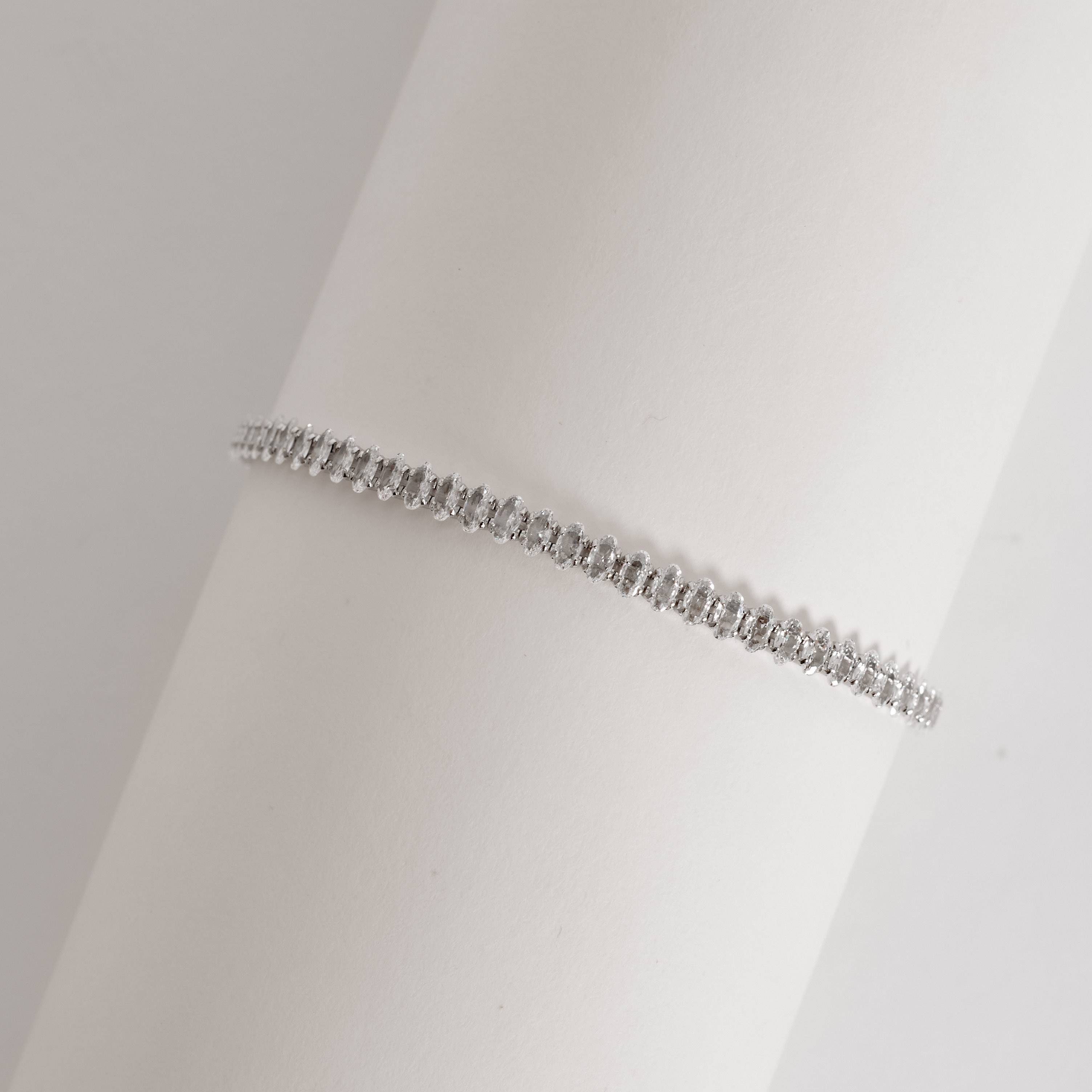 Pulseira Riviera zircônias ovais 3.9 ródio