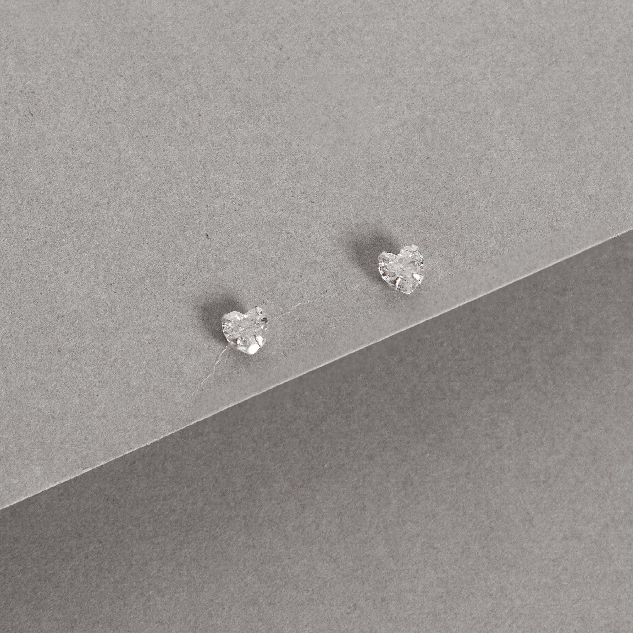 Imagem Brinco zircônia coração cristal 4mm