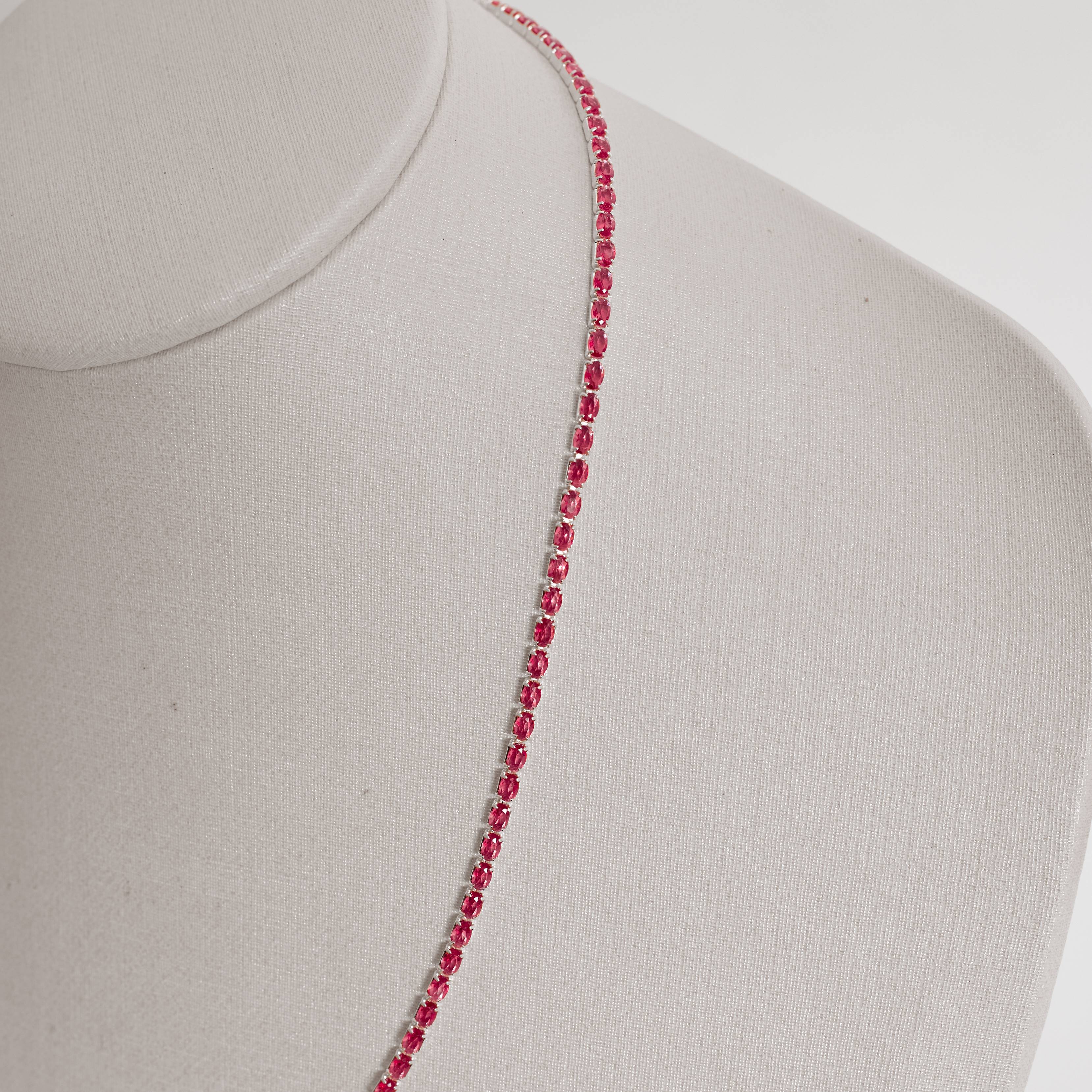 Imagem Colar Riviera zircônias ovais cereja 2.1 40+5cm