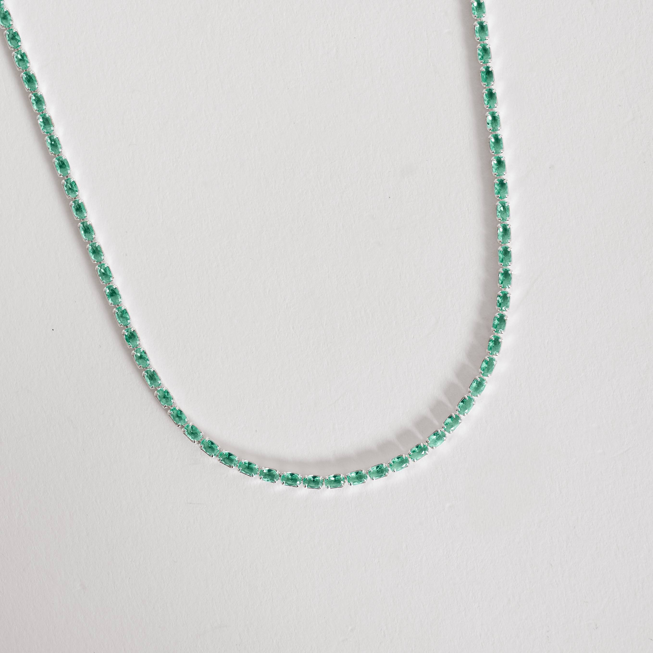 Imagem Colar Riviera zircônias ovais turmalina 2.1 40+5cm