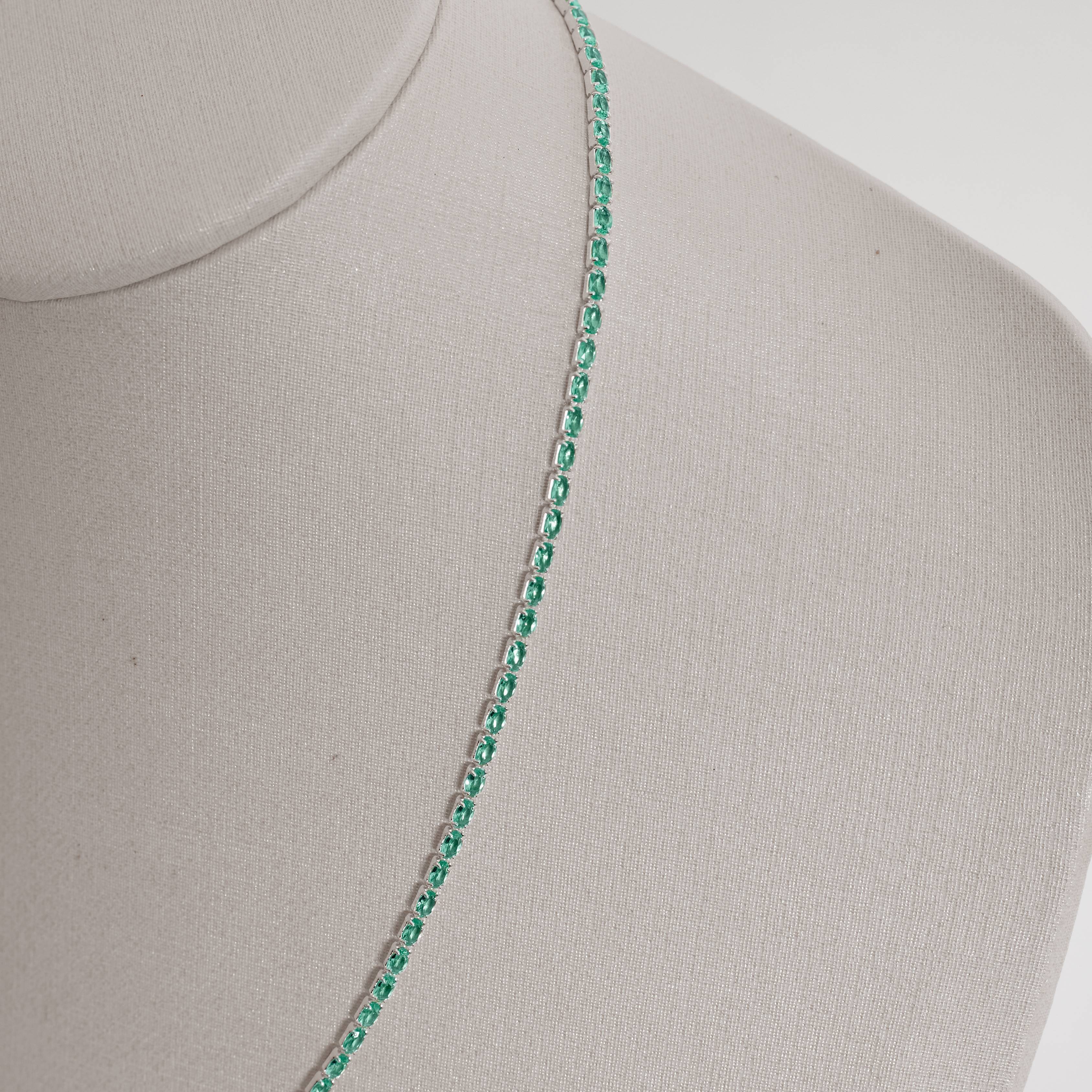 Imagem Secundária Colar Riviera zircônias ovais turmalina 2.1 40+5cm