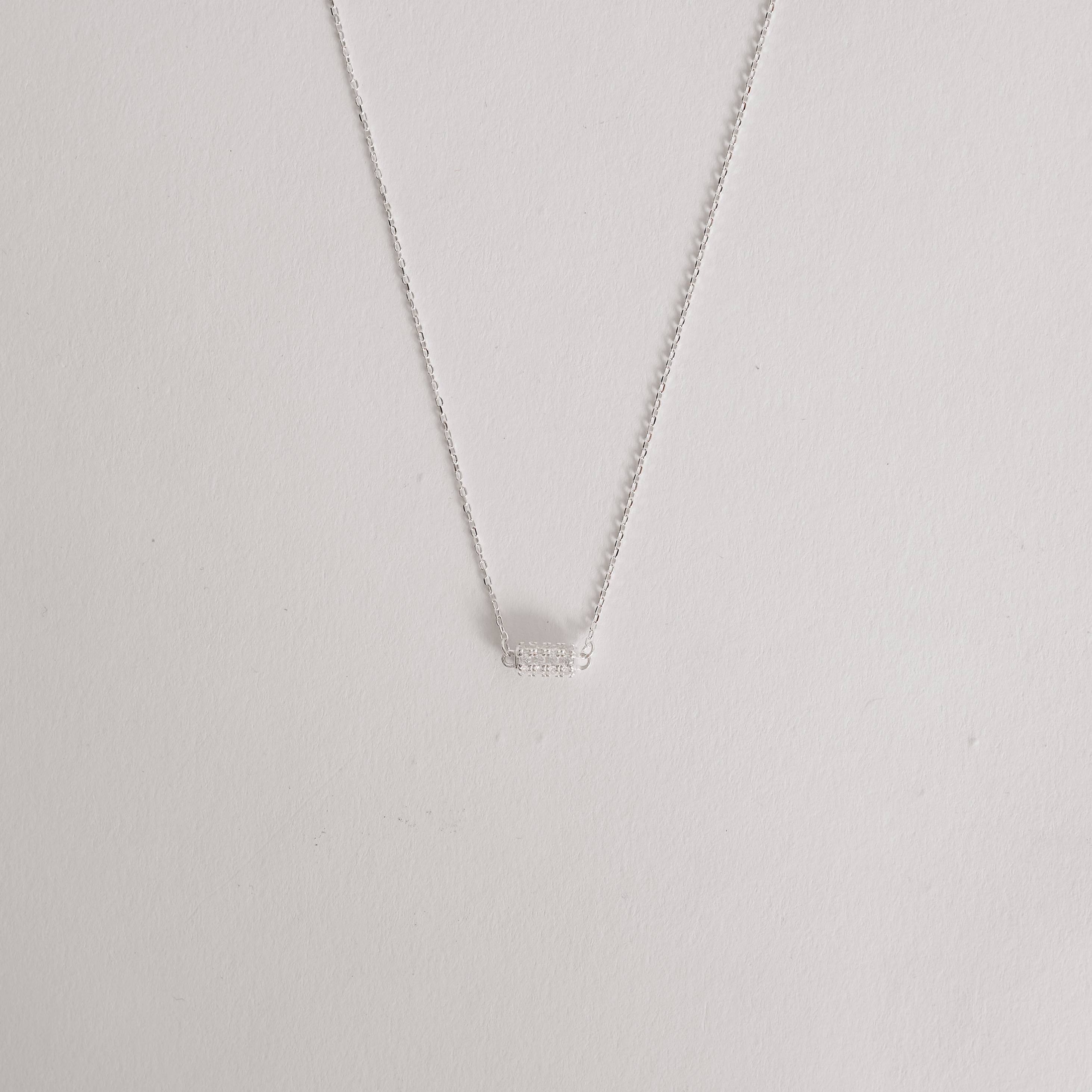 Imagem Colar entremeio bastão cravejado 7mm 40+5cm