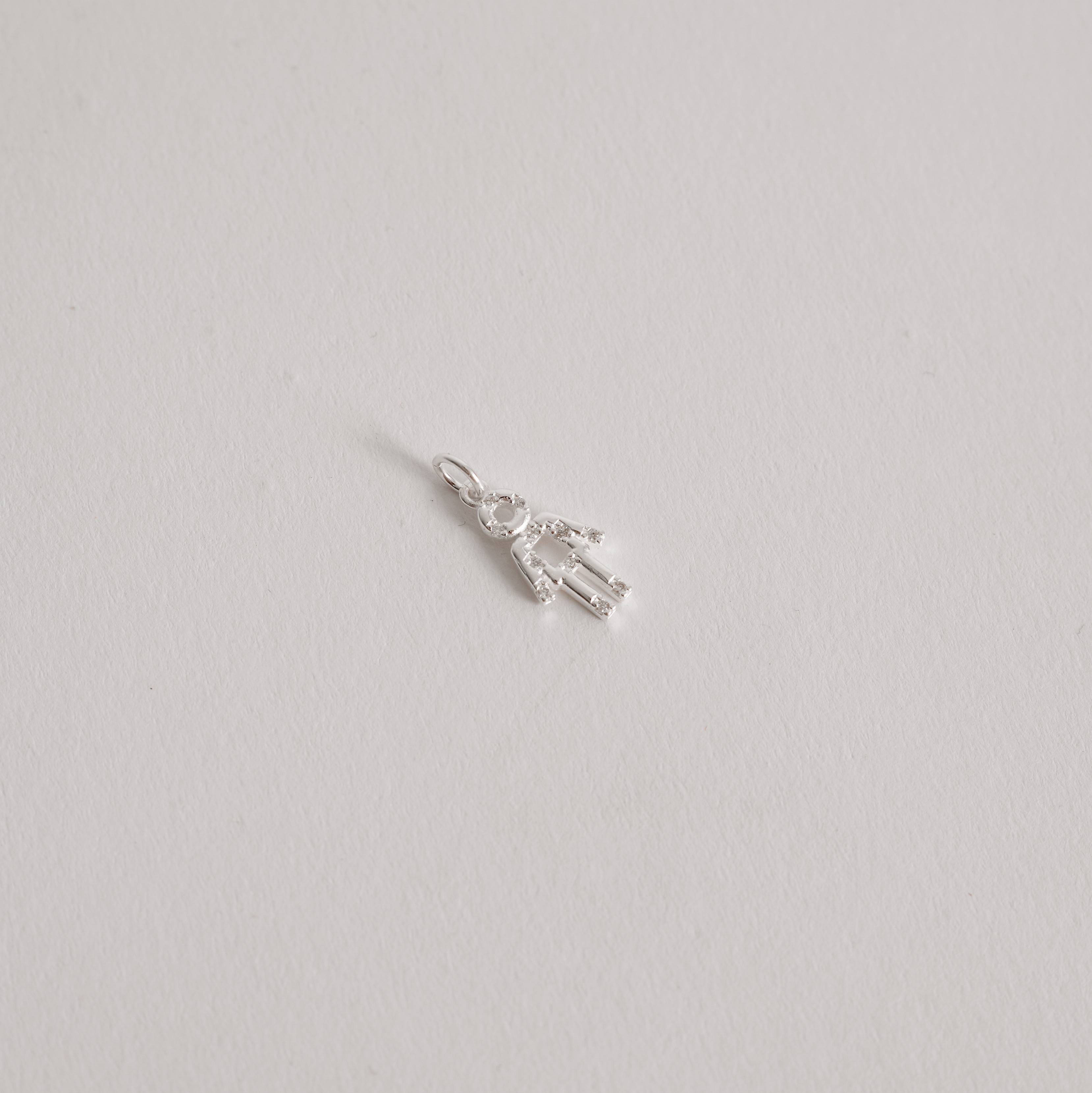 Imagem Secundária Pingente menino com zircônias 14mm