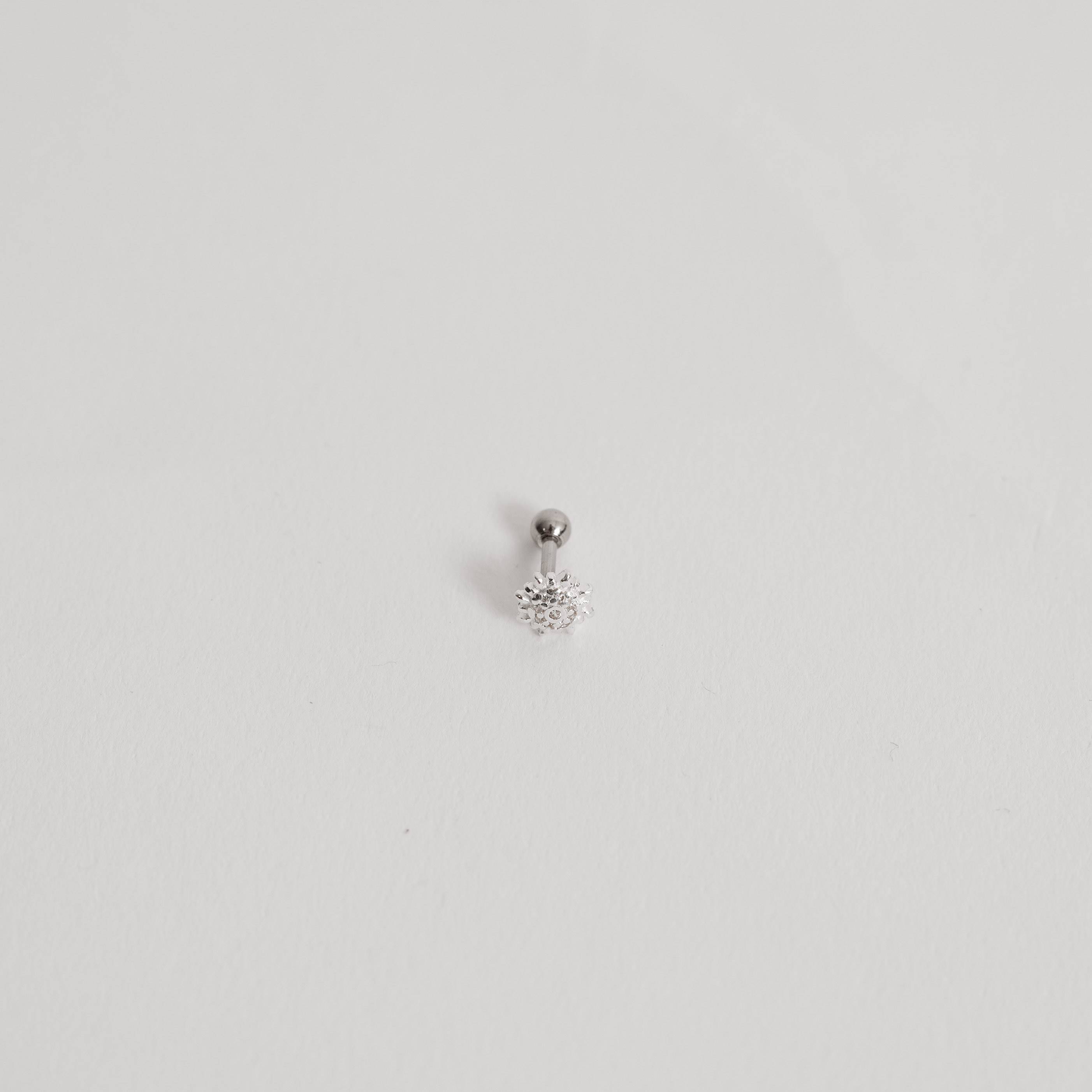 Piercing haste sol com zircônias 6mm