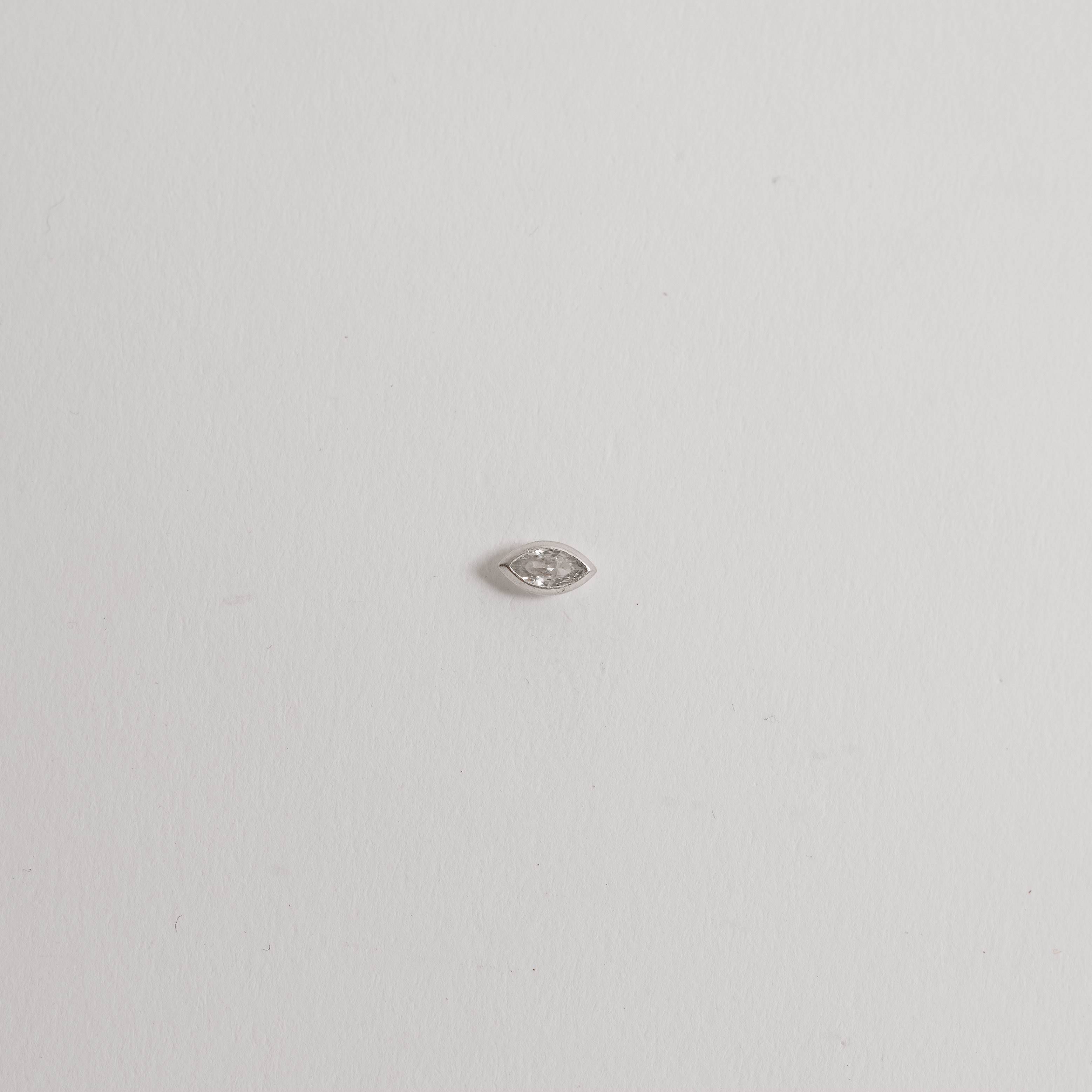 Piercing haste zircônia navete 8mm